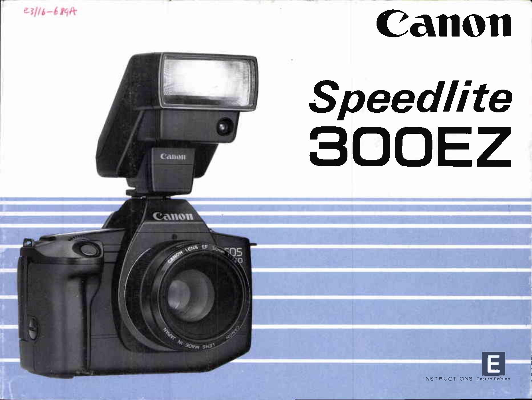 Canon 300 EZ Camera Flash User Manual