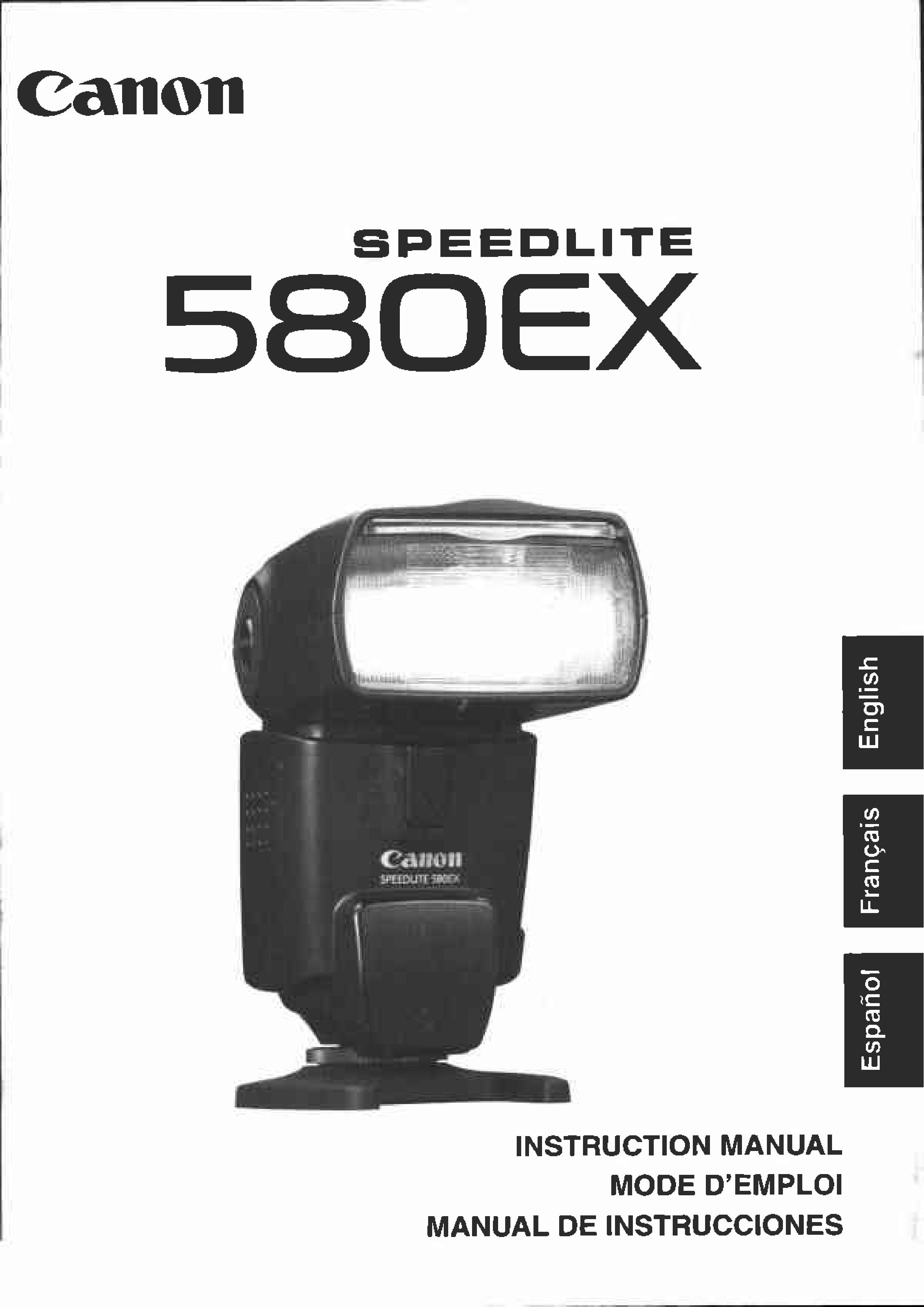 Canon 580EX Camera Flash User Manual