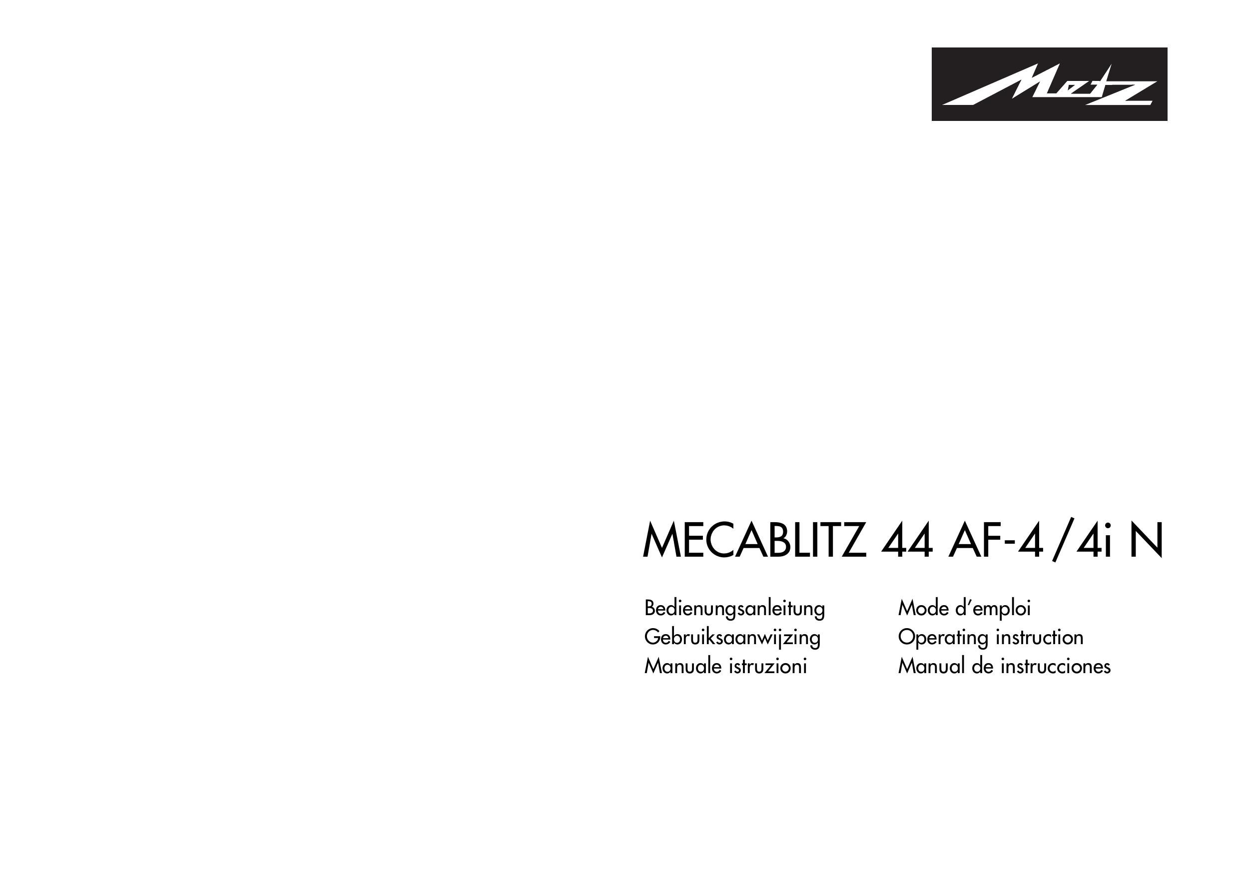 Metz 44 AF-4 Camera Flash User Manual