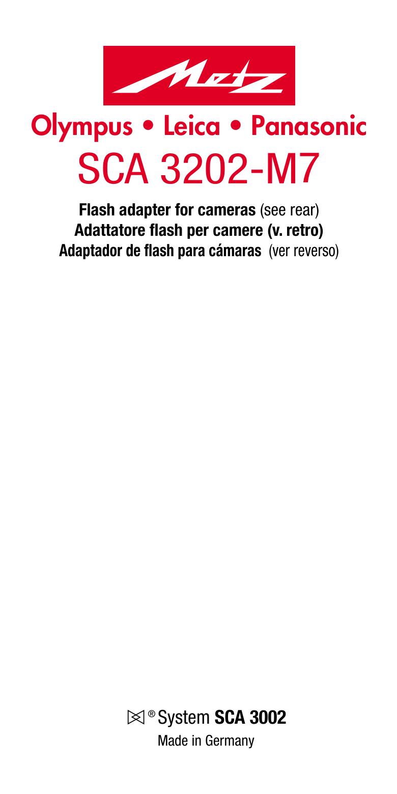 Metz SCA 3202-M Camera Flash User Manual