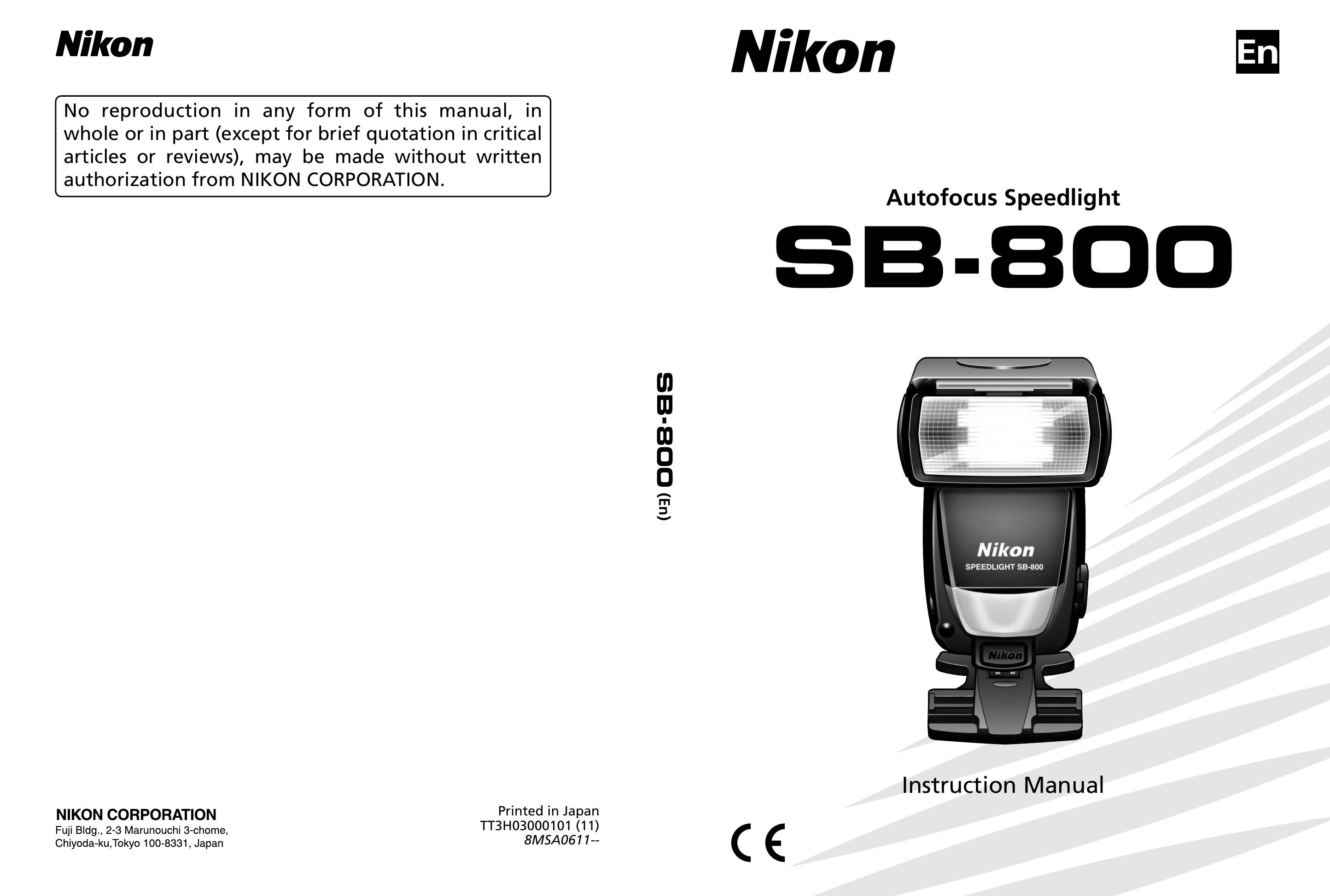 Nikon SB-800 Camera Flash User Manual