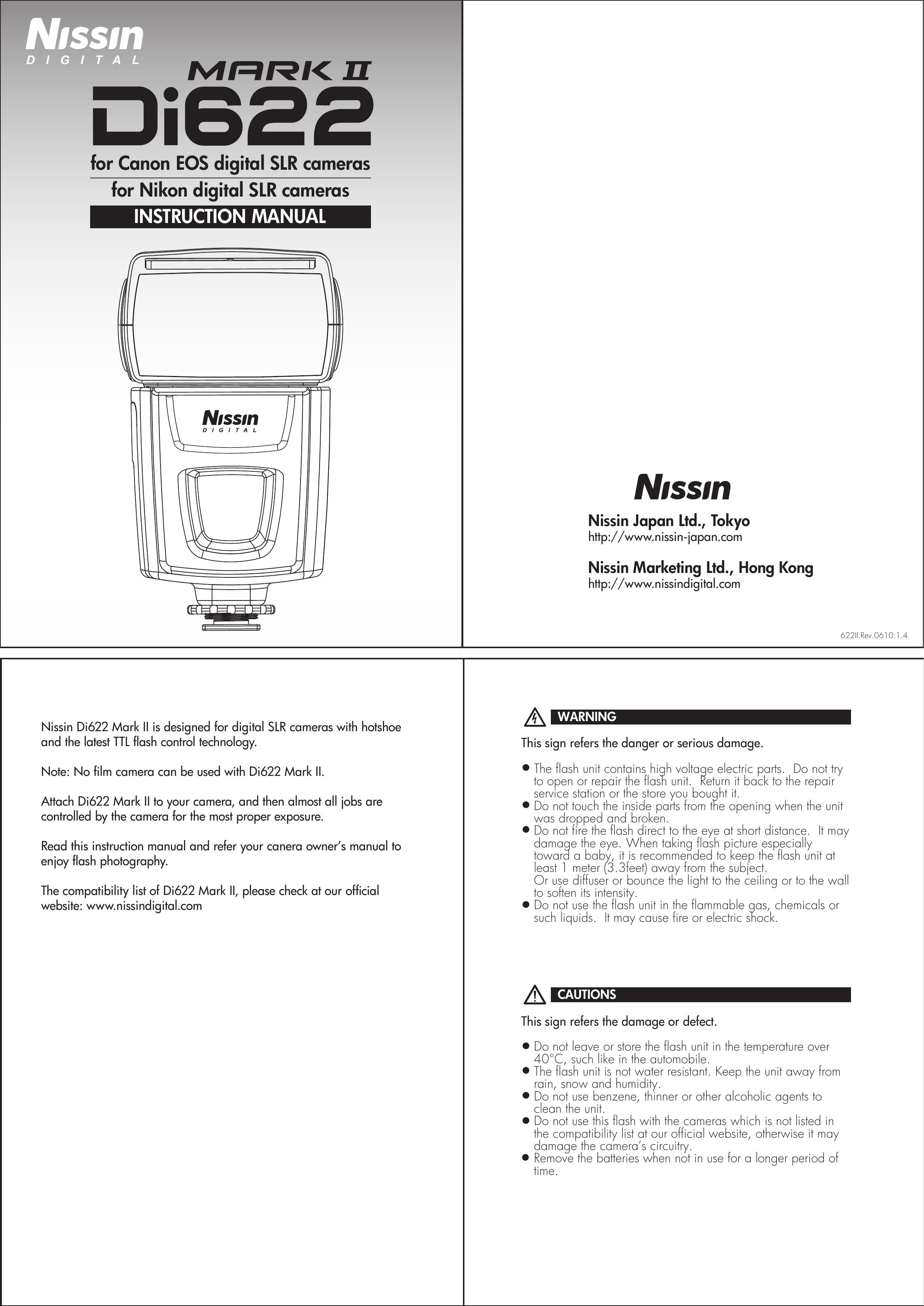 Nissin DI622 Camera Flash User Manual