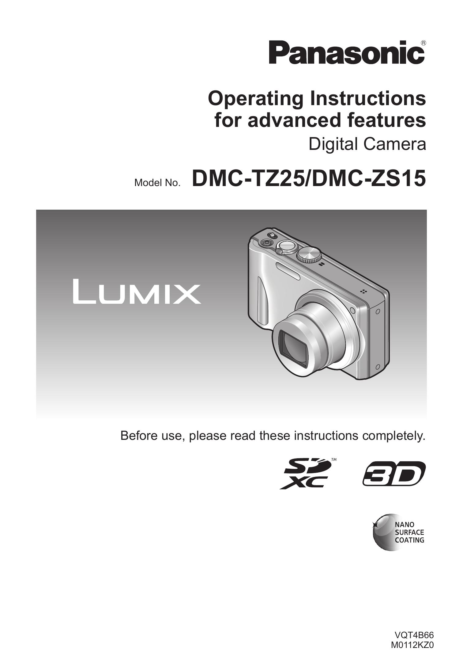 Panasonic DMC-TZ25 Camera Flash User Manual