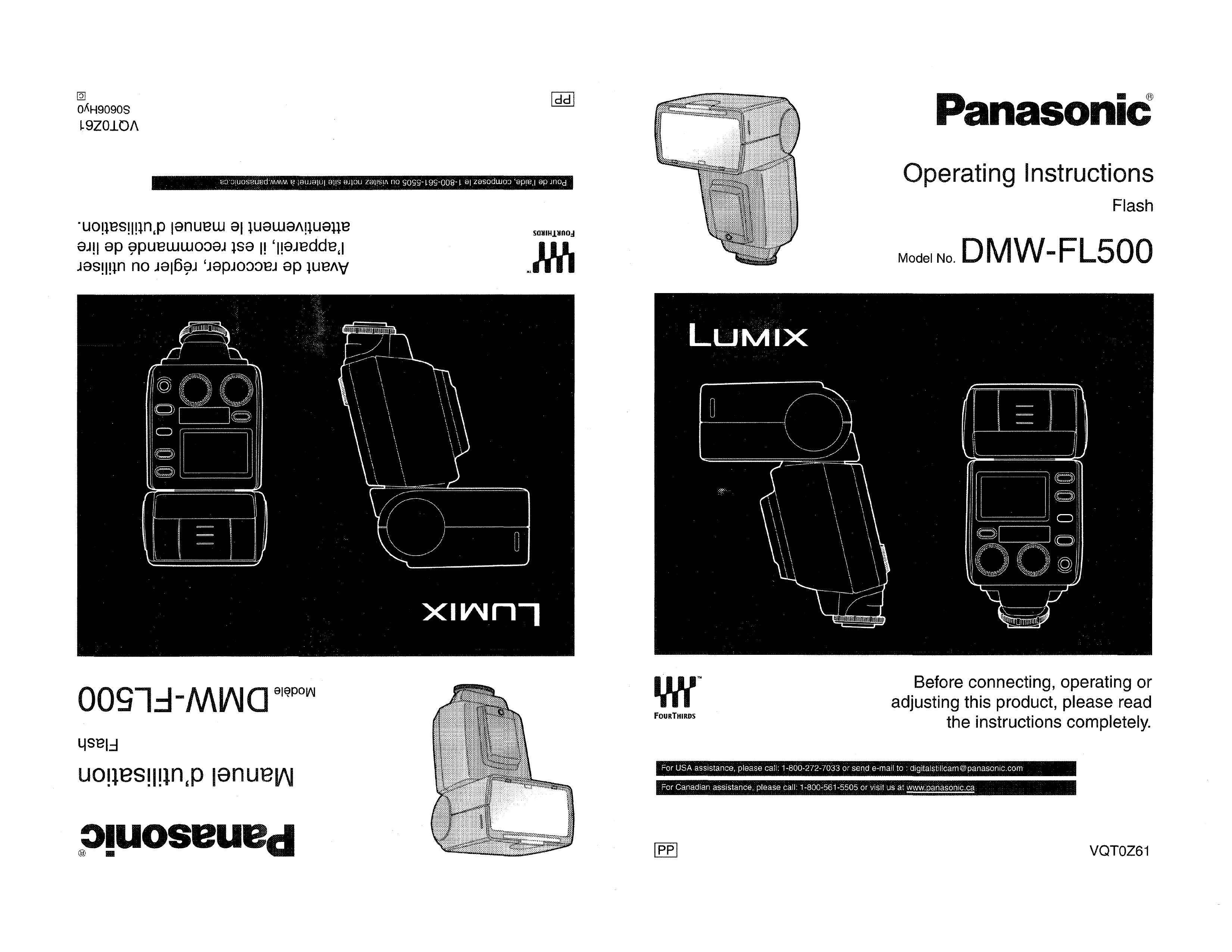 Panasonic DMW-FL500 Camera Flash User Manual