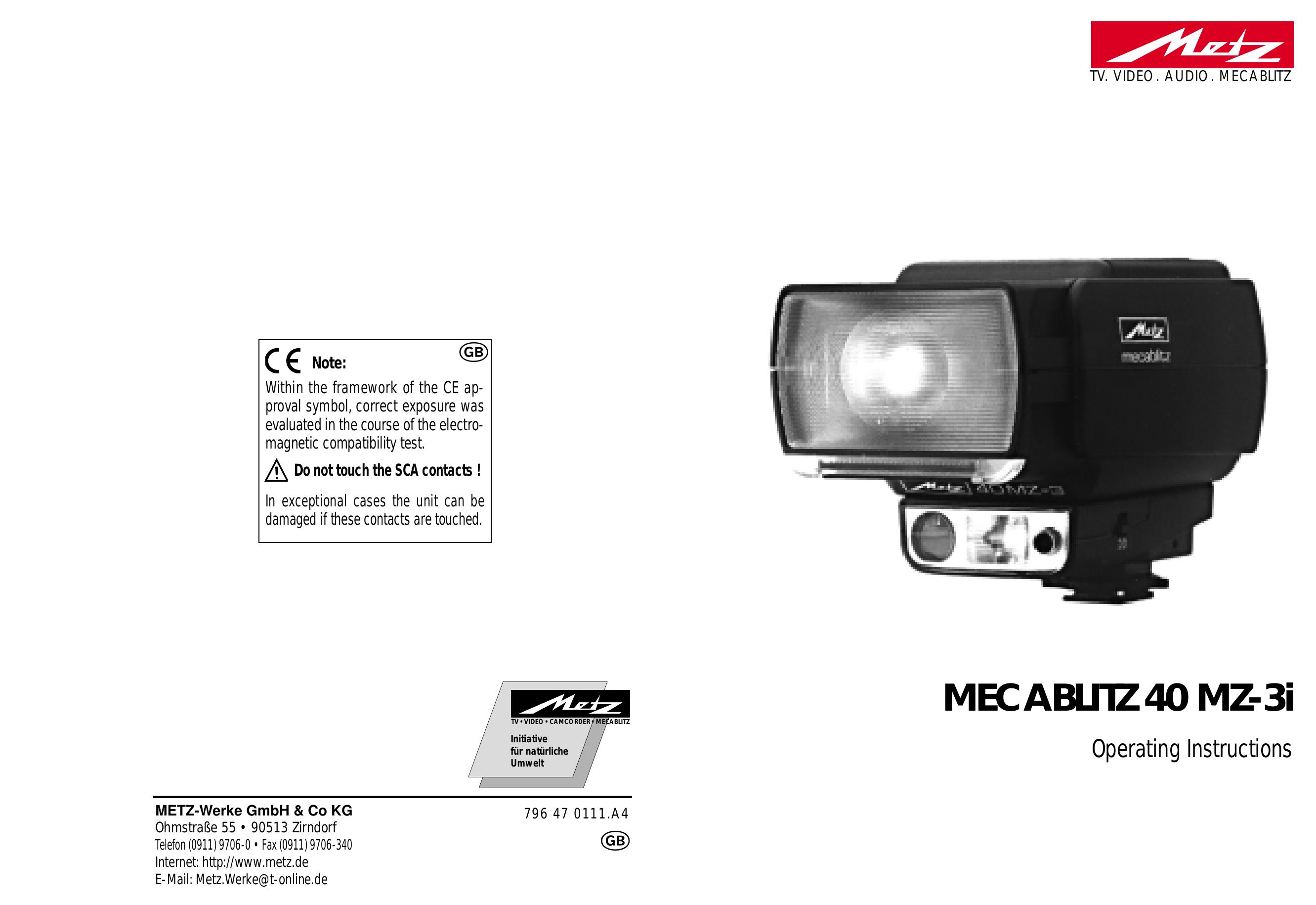 Pentax 40 MZ-3i Camera Flash User Manual