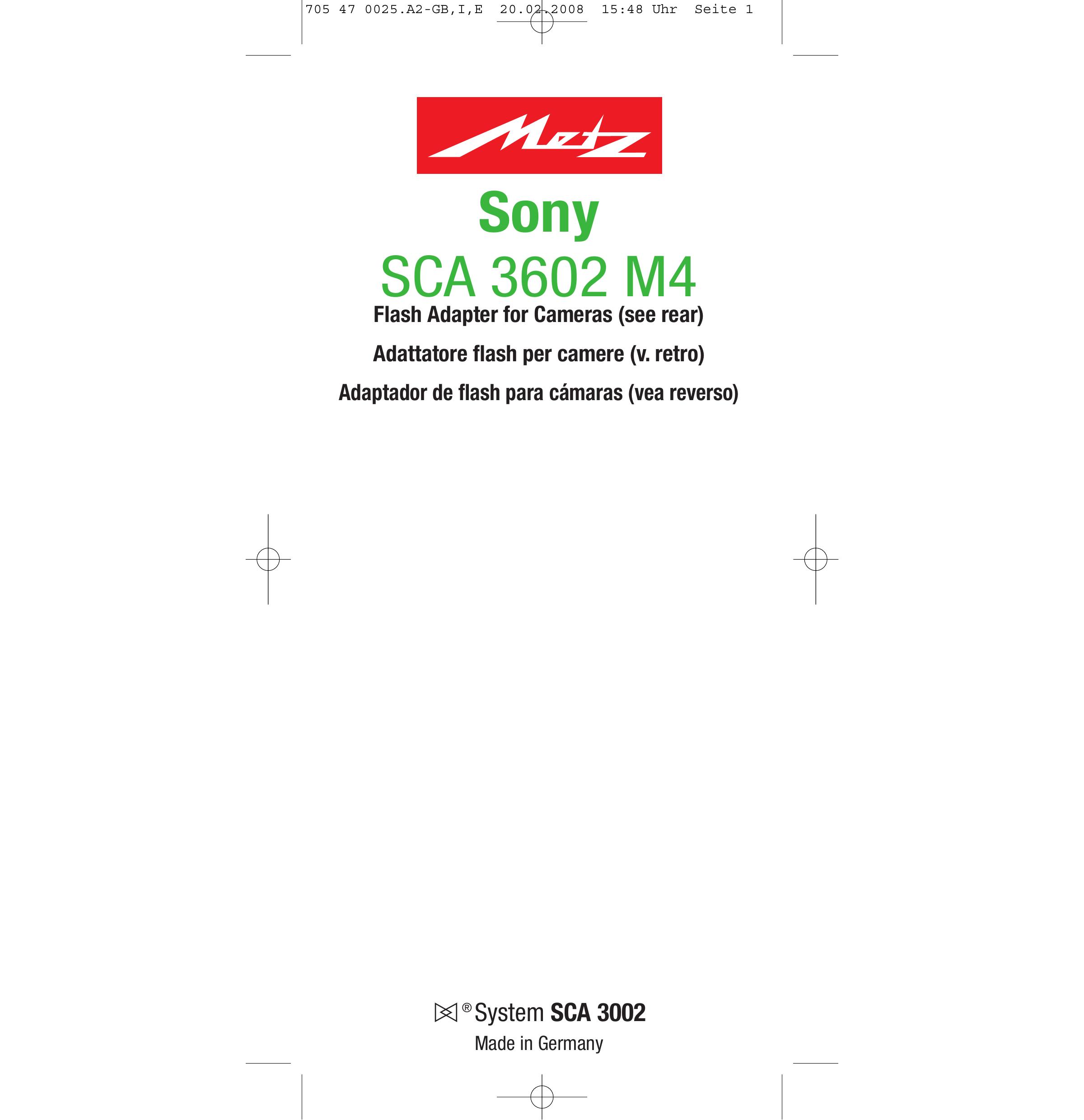 Sony Ericsson SCA 3602 M4 Camera Flash User Manual