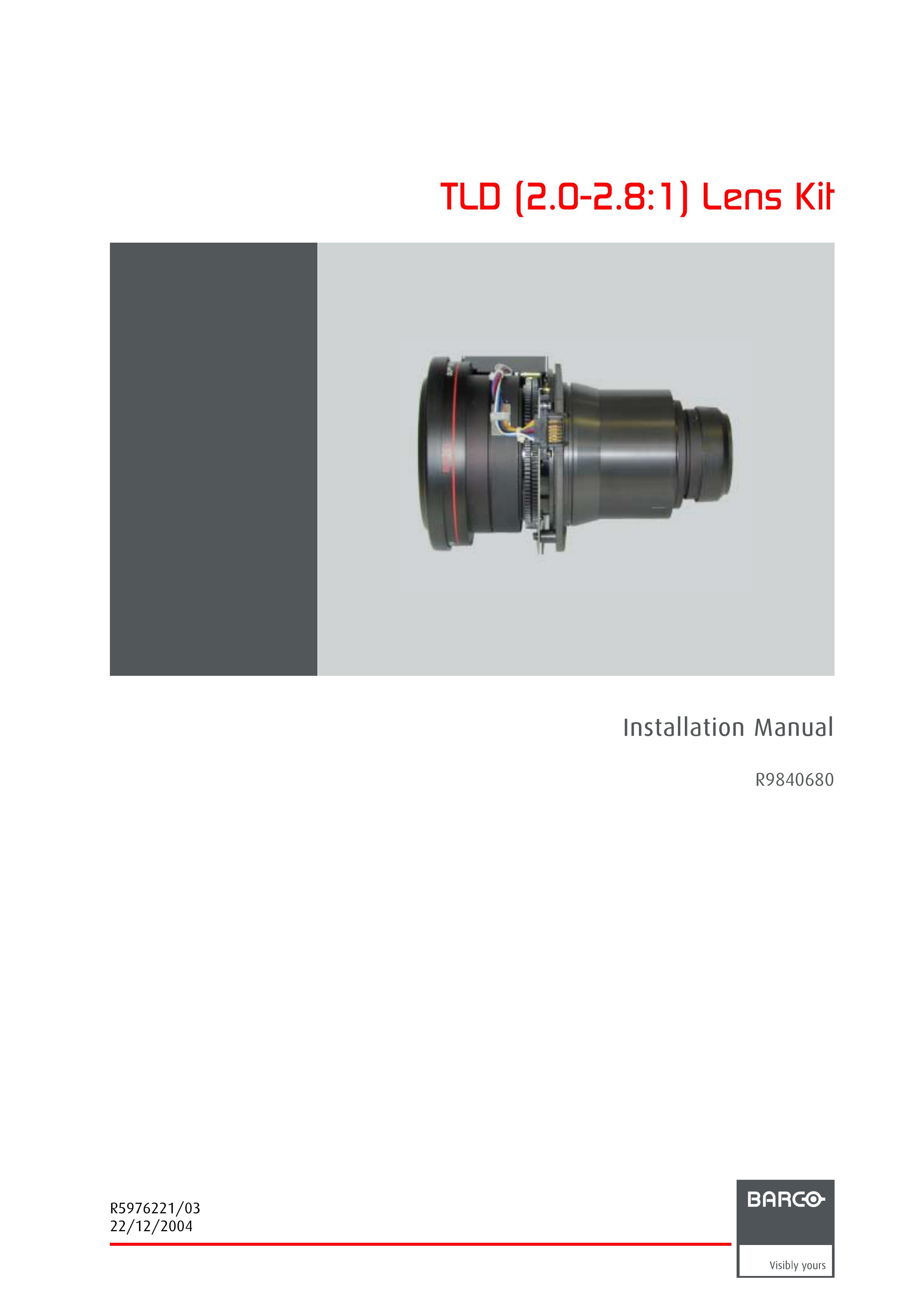 Barco R9840680 Camera Lens User Manual