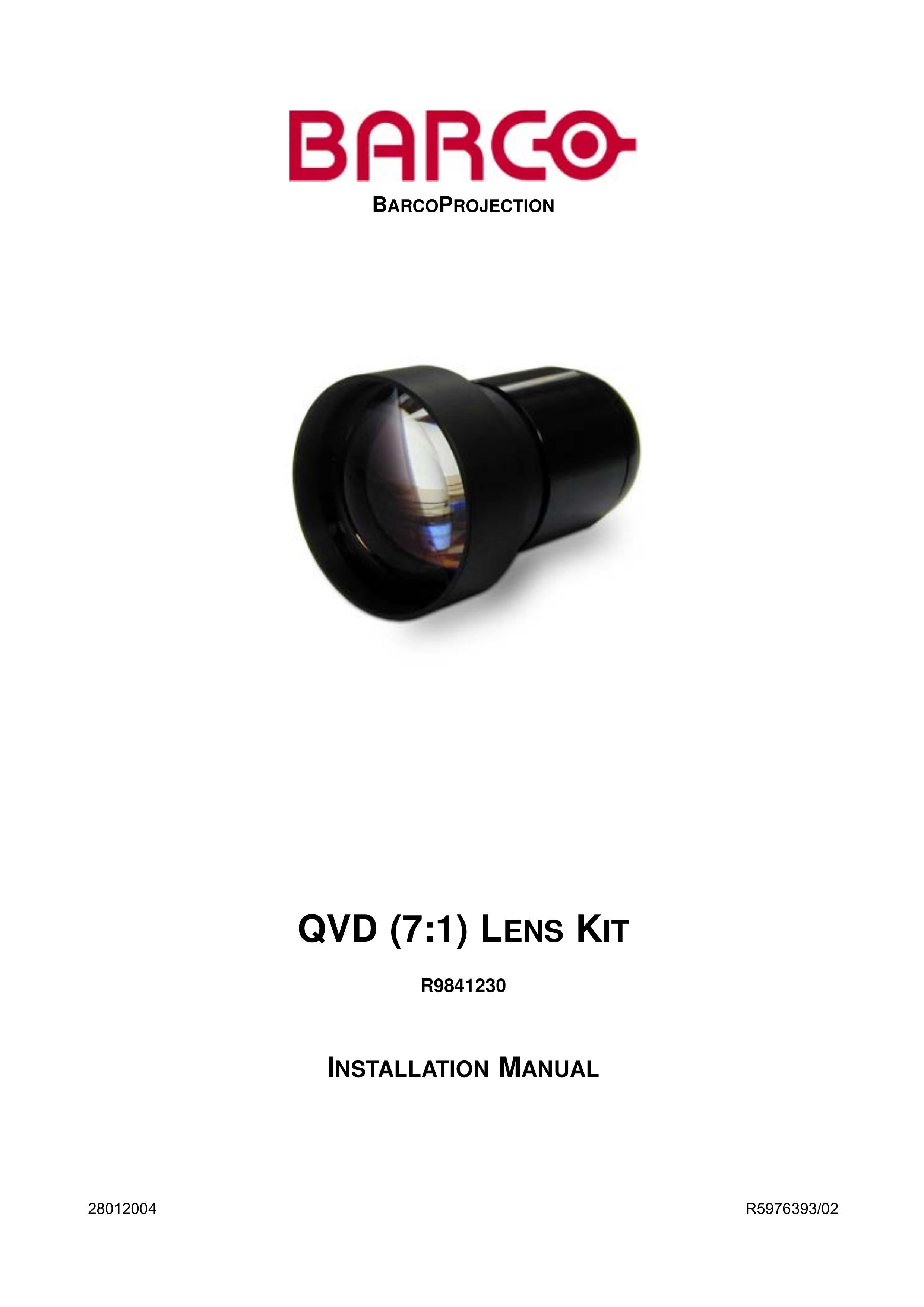 Barco R9841230 Camera Lens User Manual