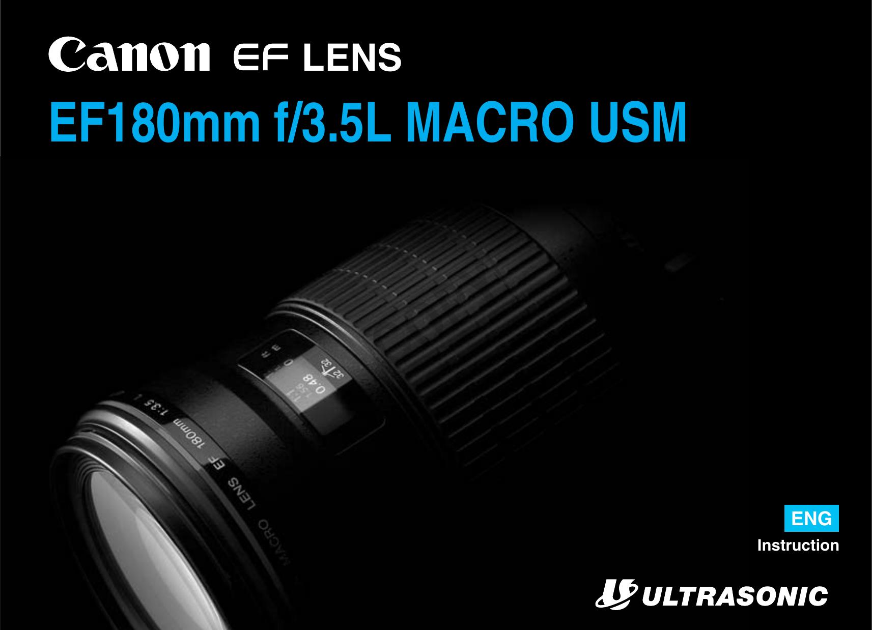 Canon 180mm F/3.5L Camera Lens User Manual