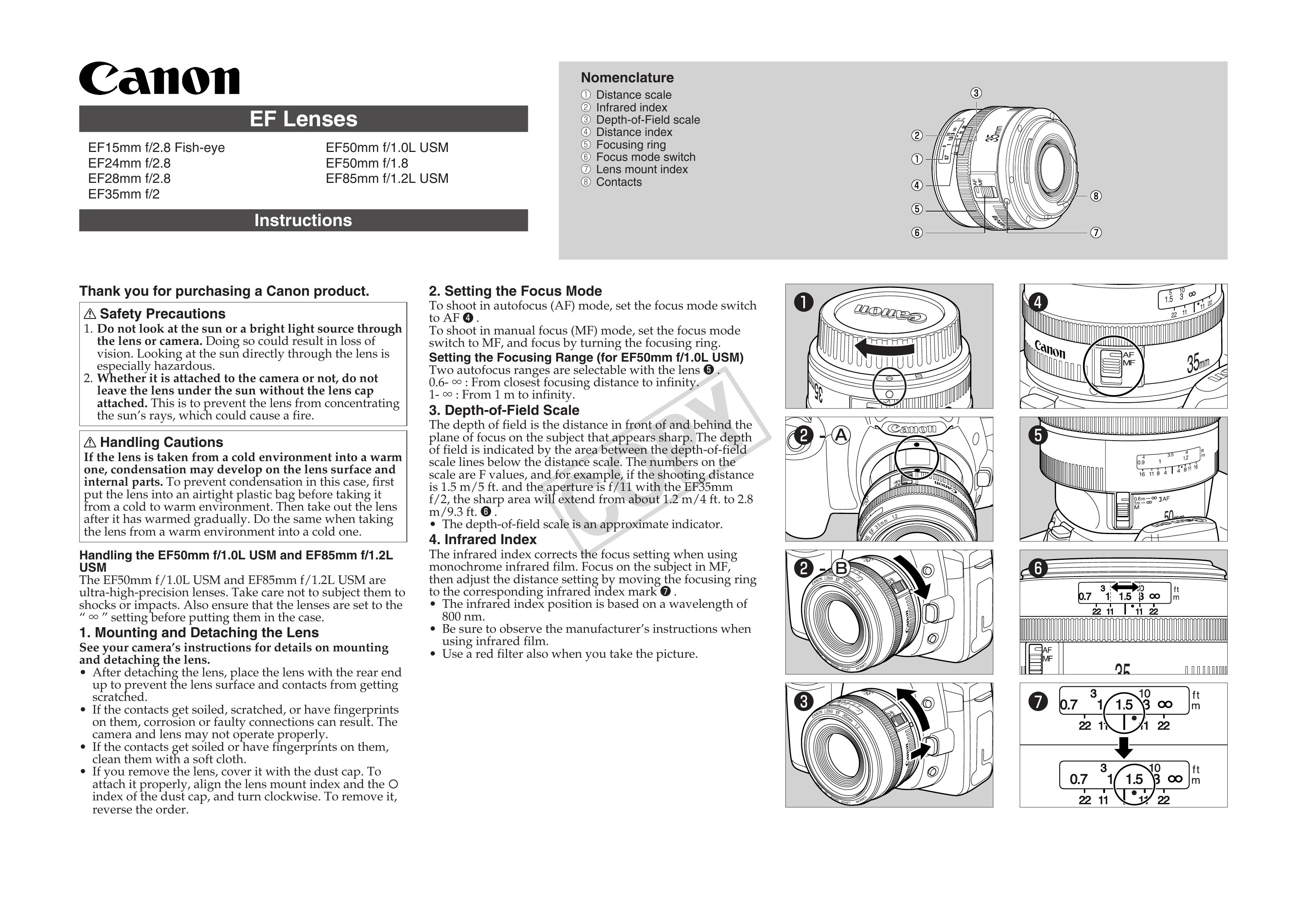 Canon 2506A002 Camera Lens User Manual