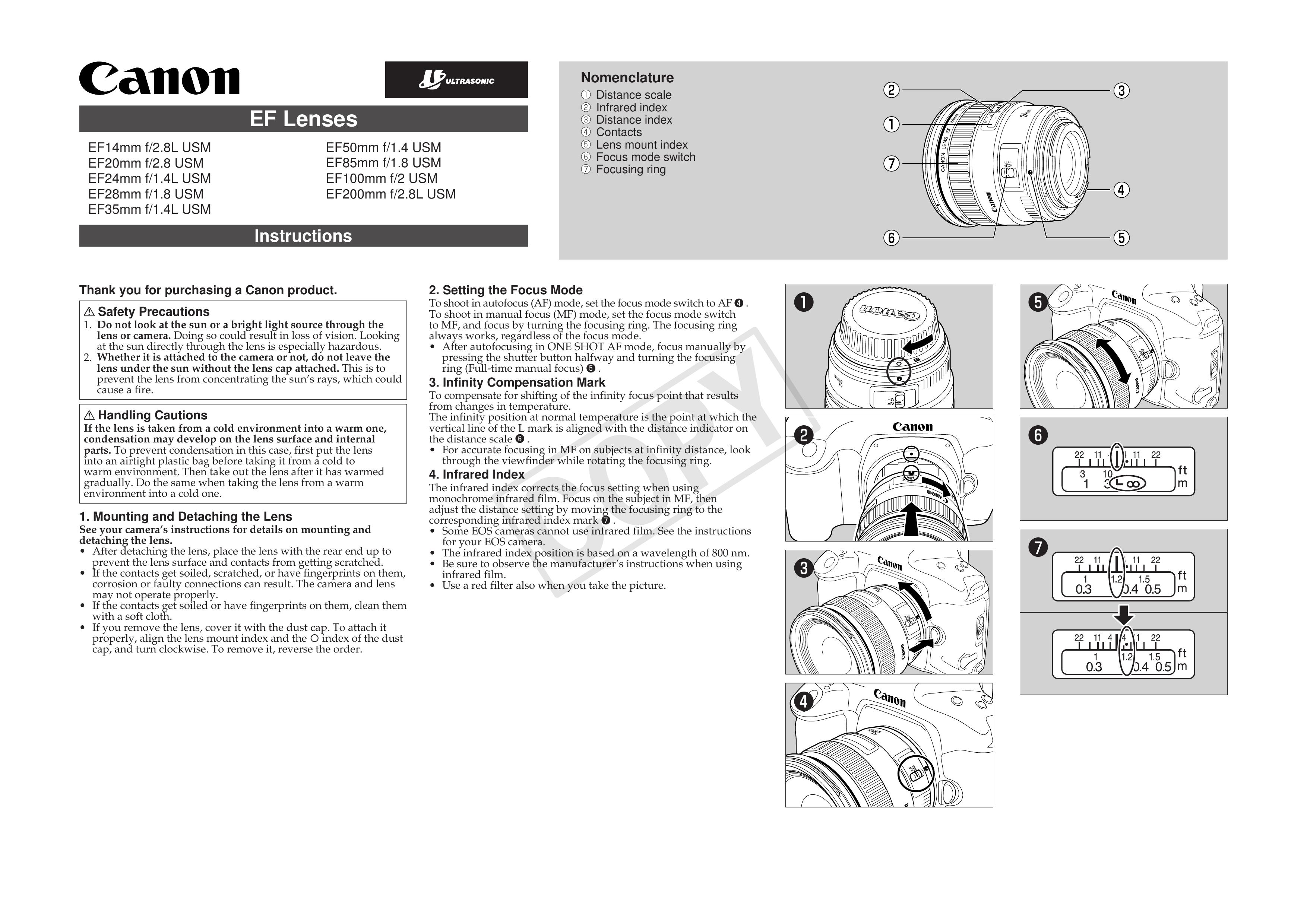 Canon 2509A003 Camera Lens User Manual