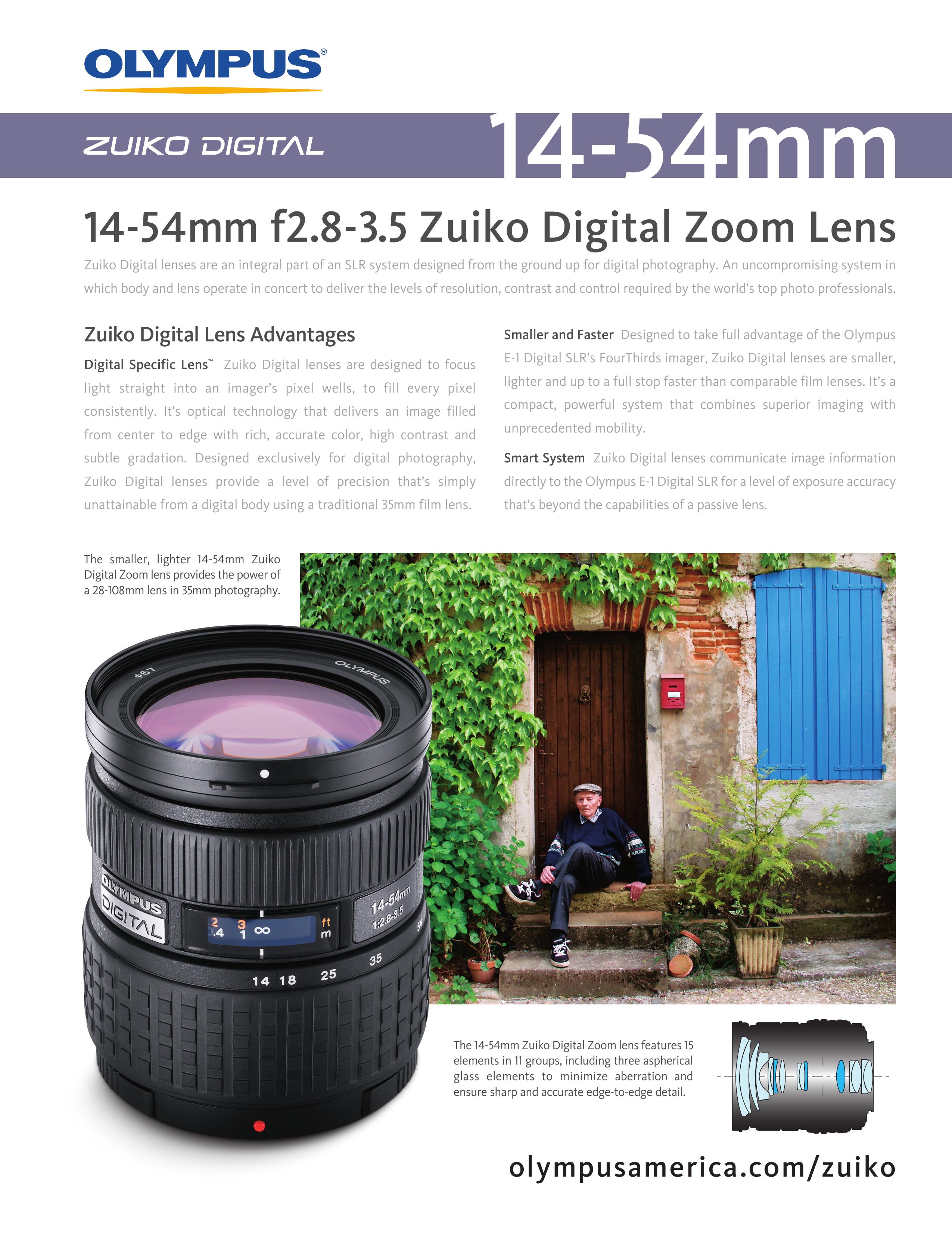 Olympus f2.8-3.5 Camera Lens User Manual
