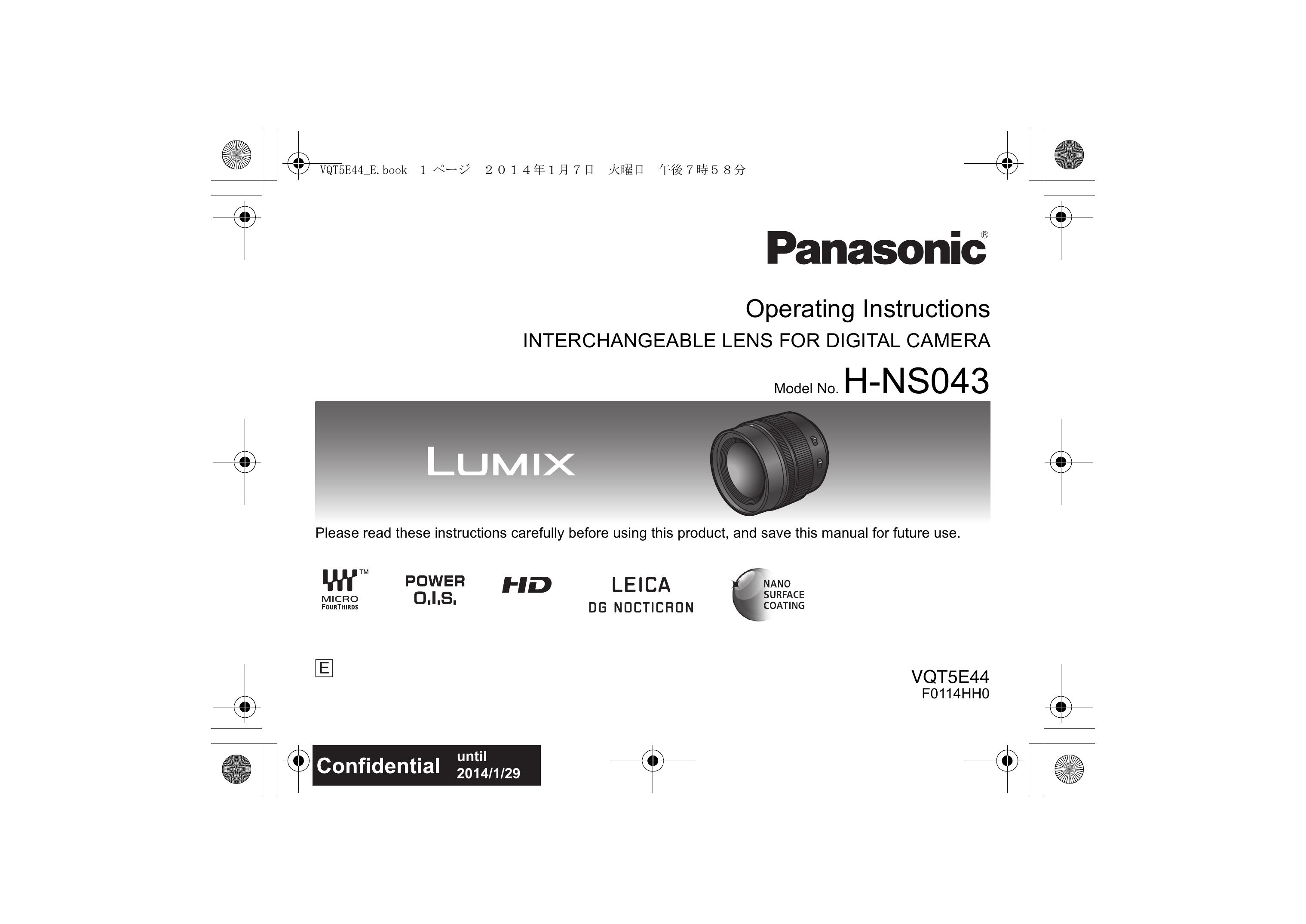 Panasonic H-NS043 Camera Lens User Manual