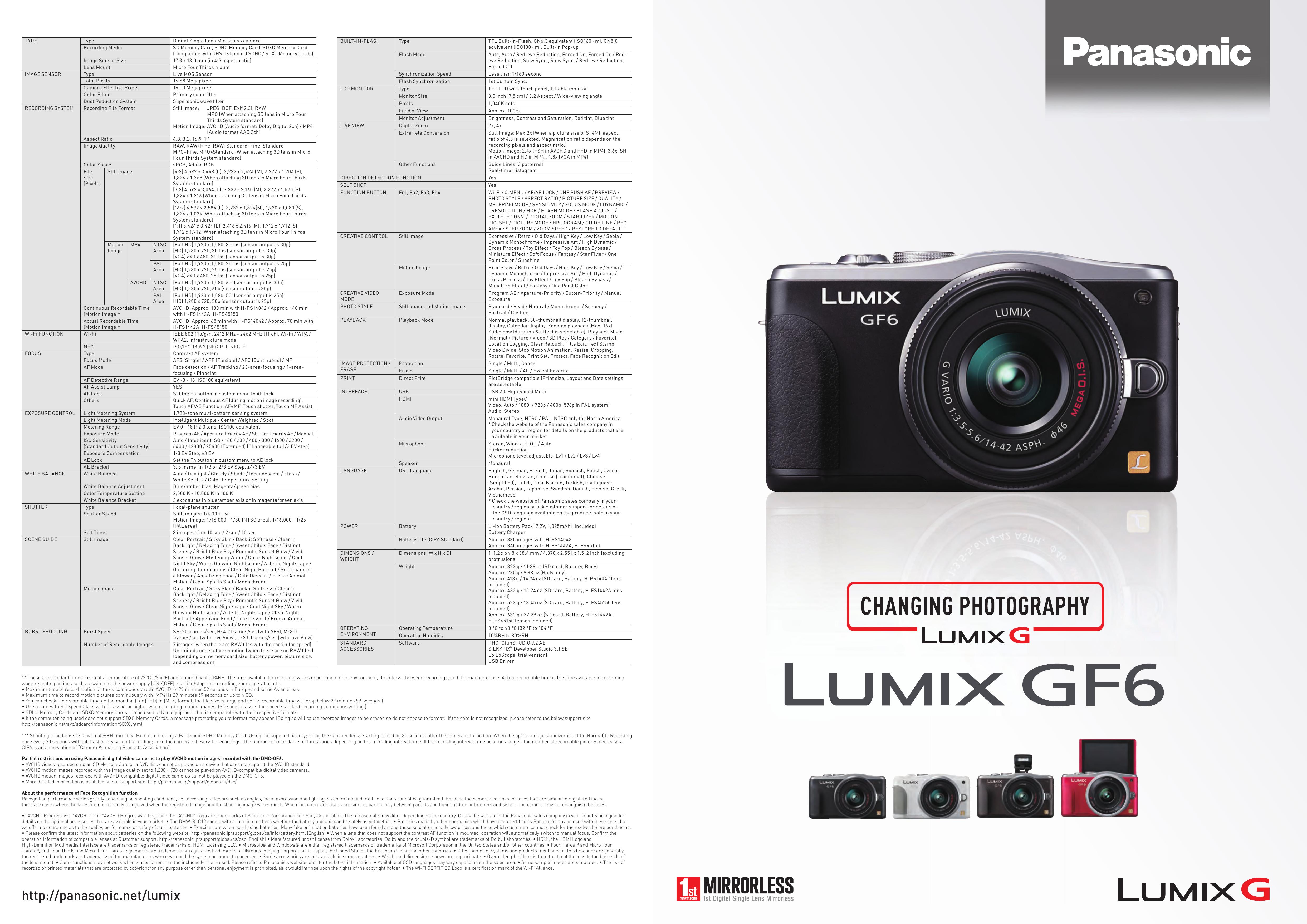 Panasonic HPS14042S Camera Lens User Manual