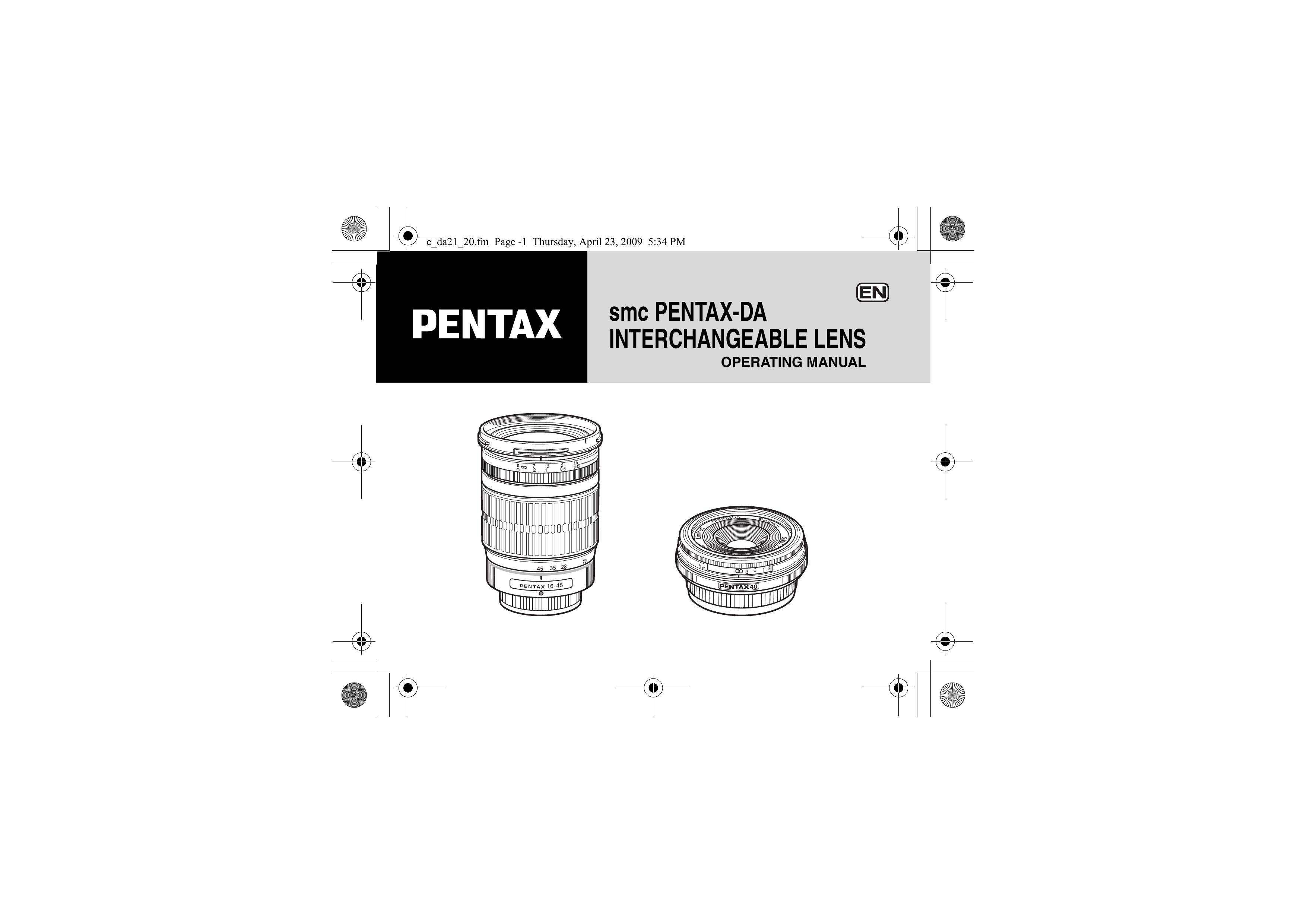 Pentax 21800 Camera Lens User Manual