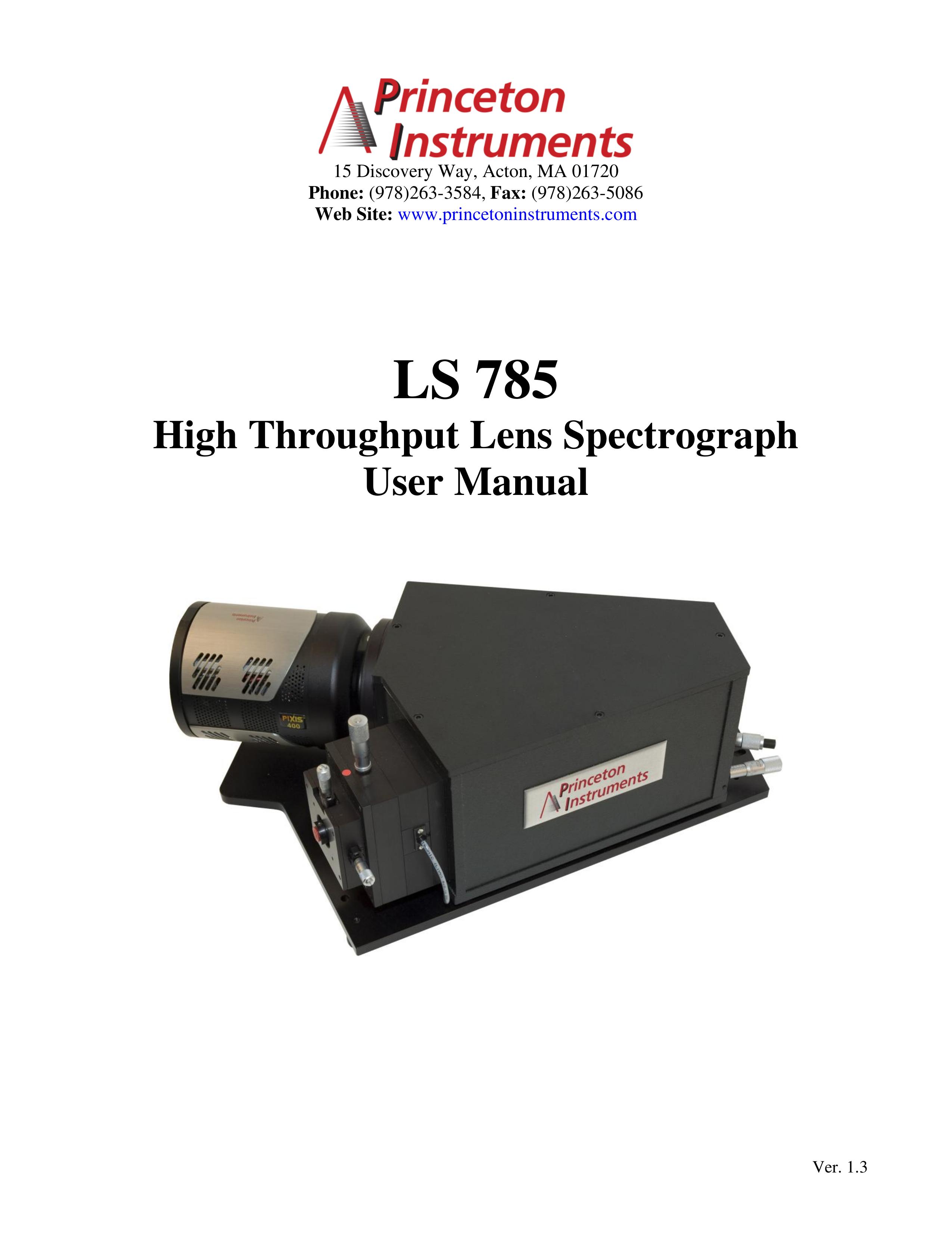 Princeton LS 785 Camera Lens User Manual