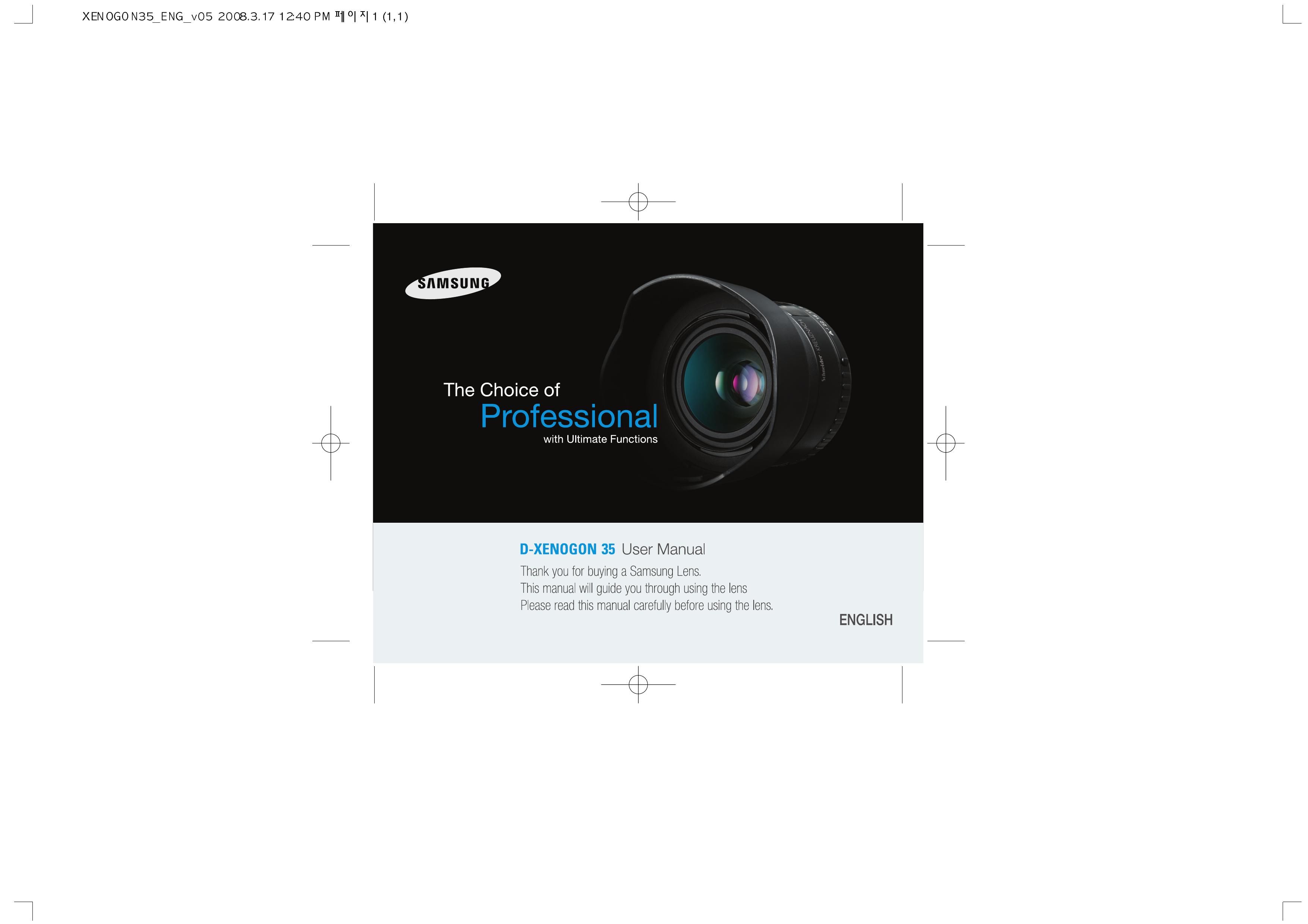 Samsung D-XENOGON 35 Camera Lens User Manual