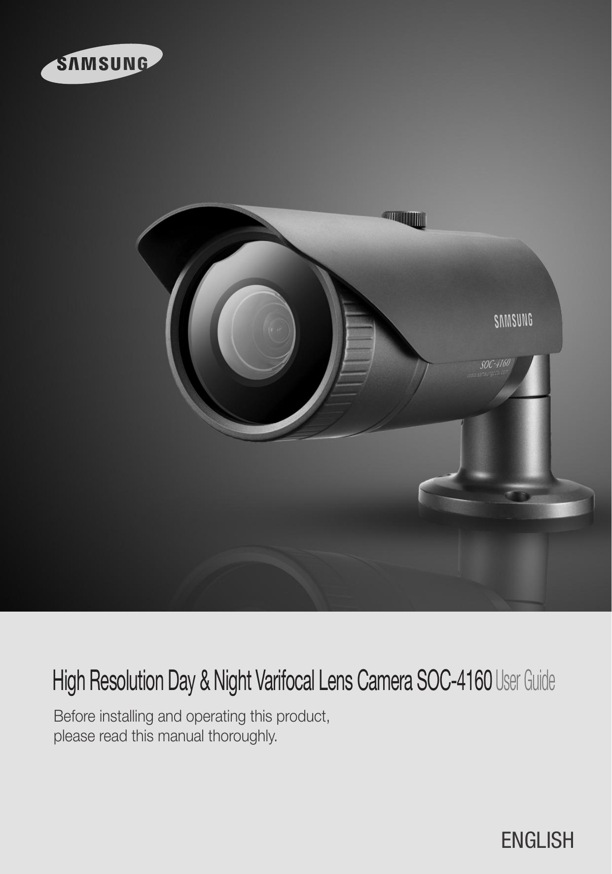 Samsung SOC-4160 Camera Lens User Manual