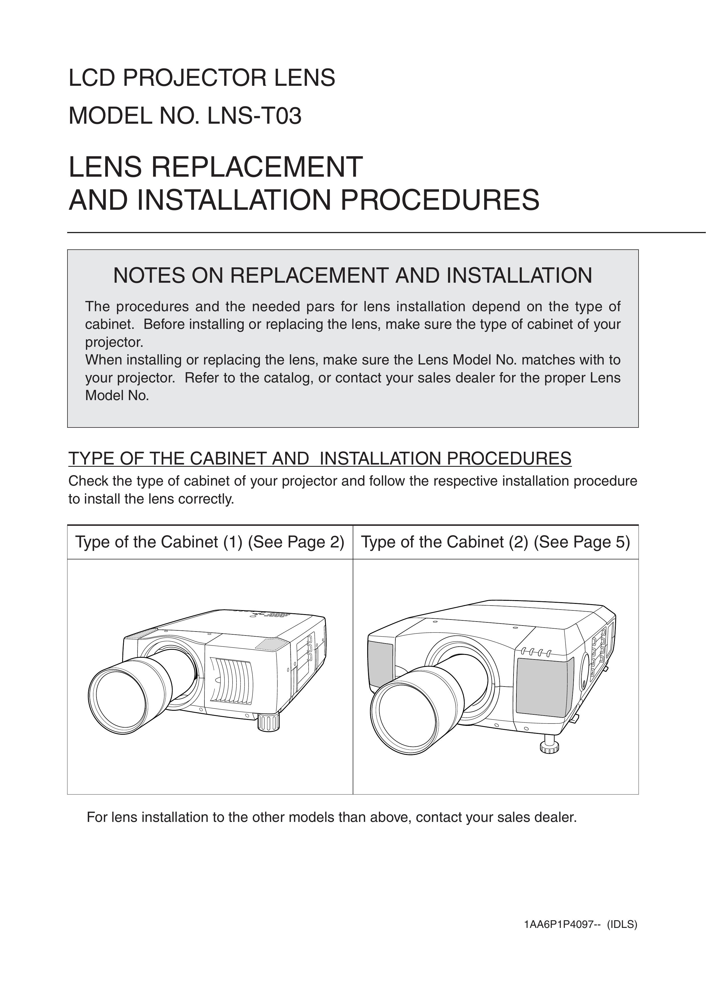 Sanyo LNS-T03 Camera Lens User Manual
