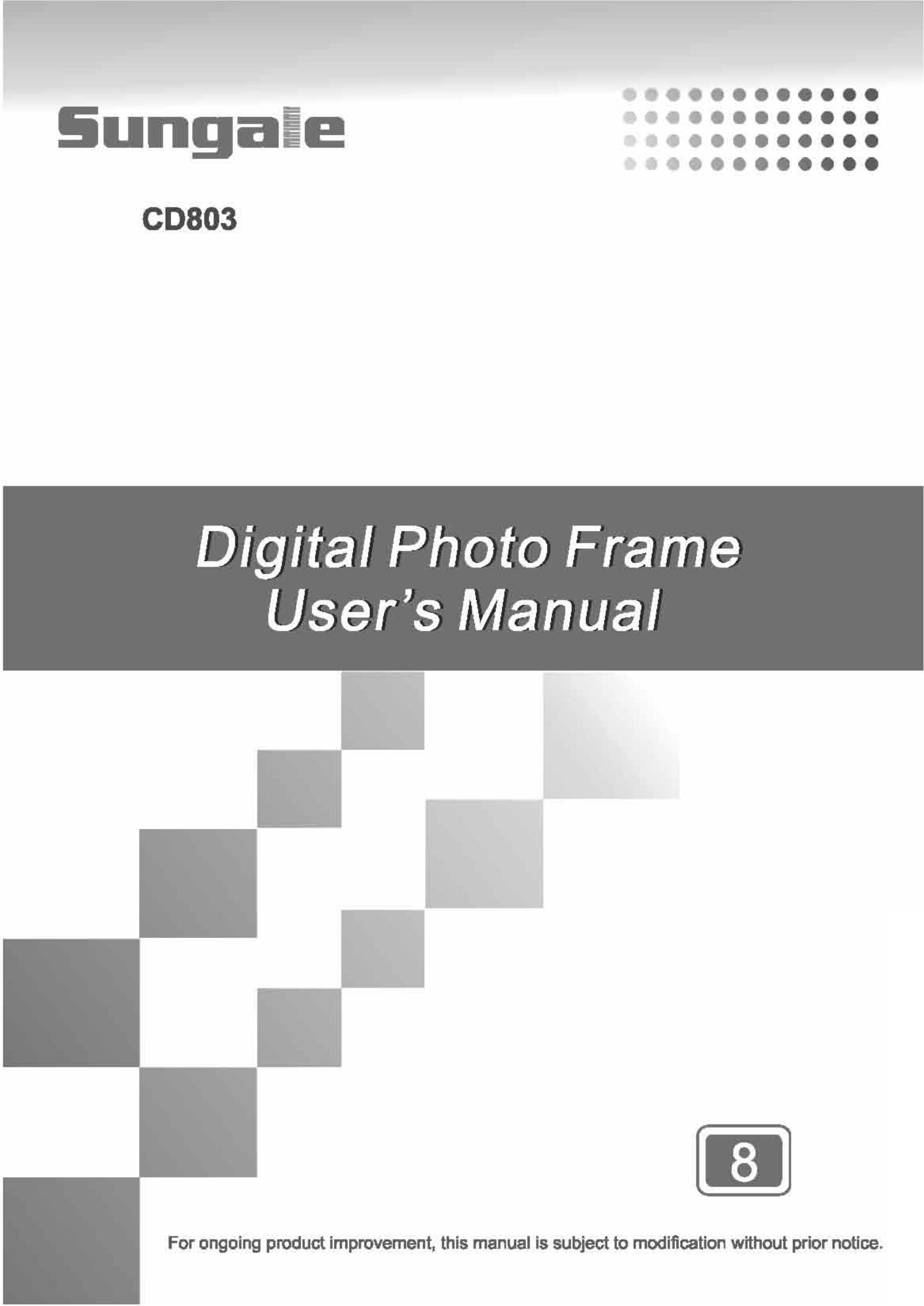 Sungale CD803 Camera Lens User Manual