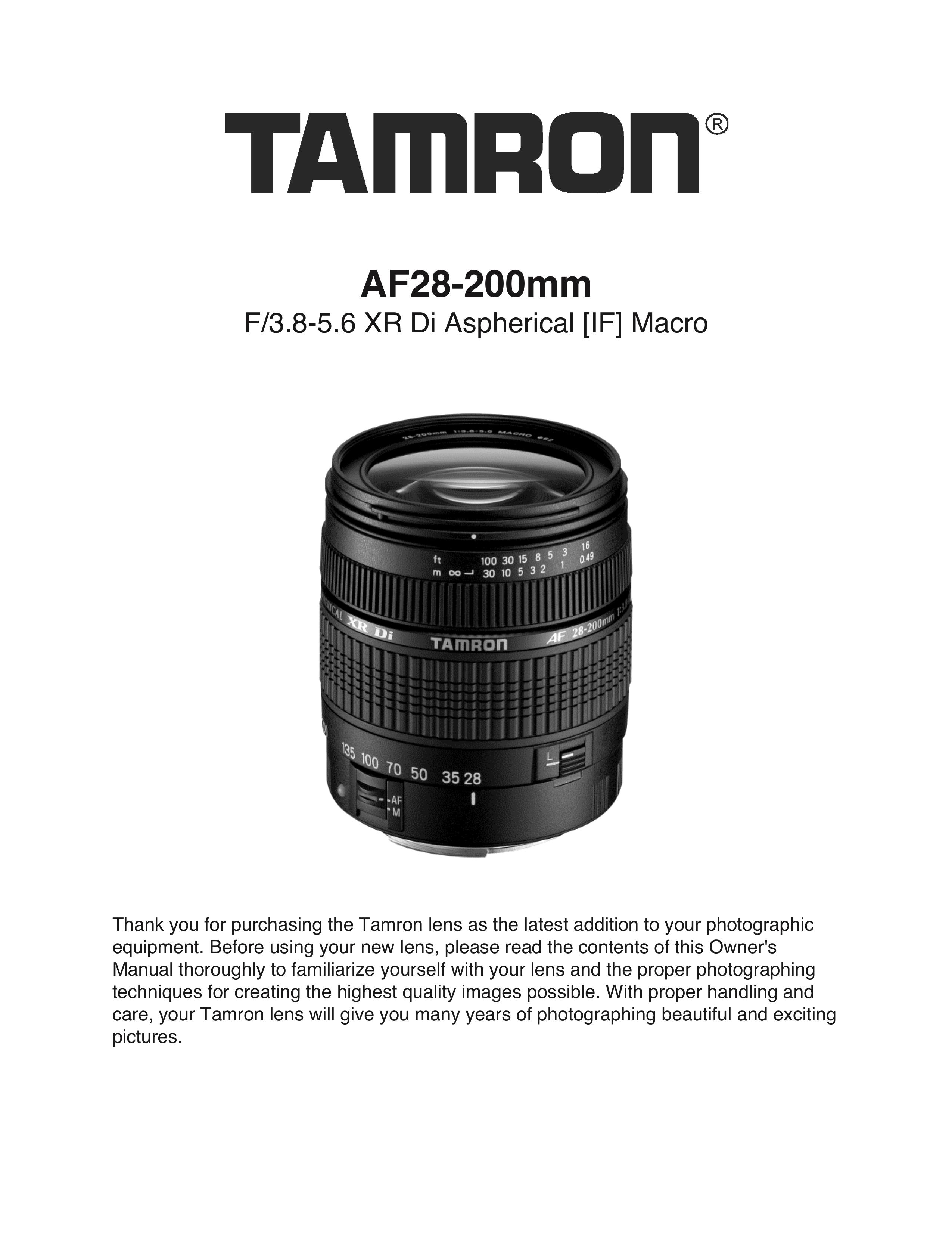 Tamron A031 Camera Lens User Manual