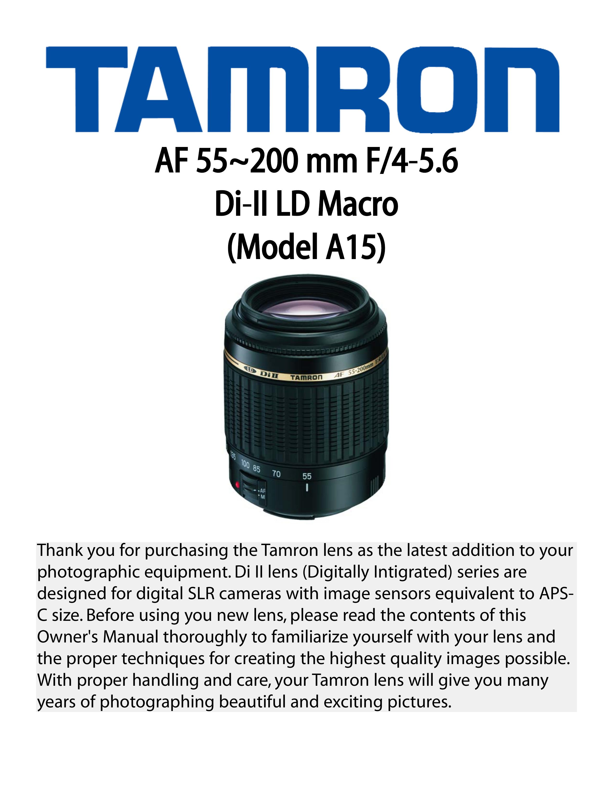 Tamron AF015N700 Camera Lens User Manual