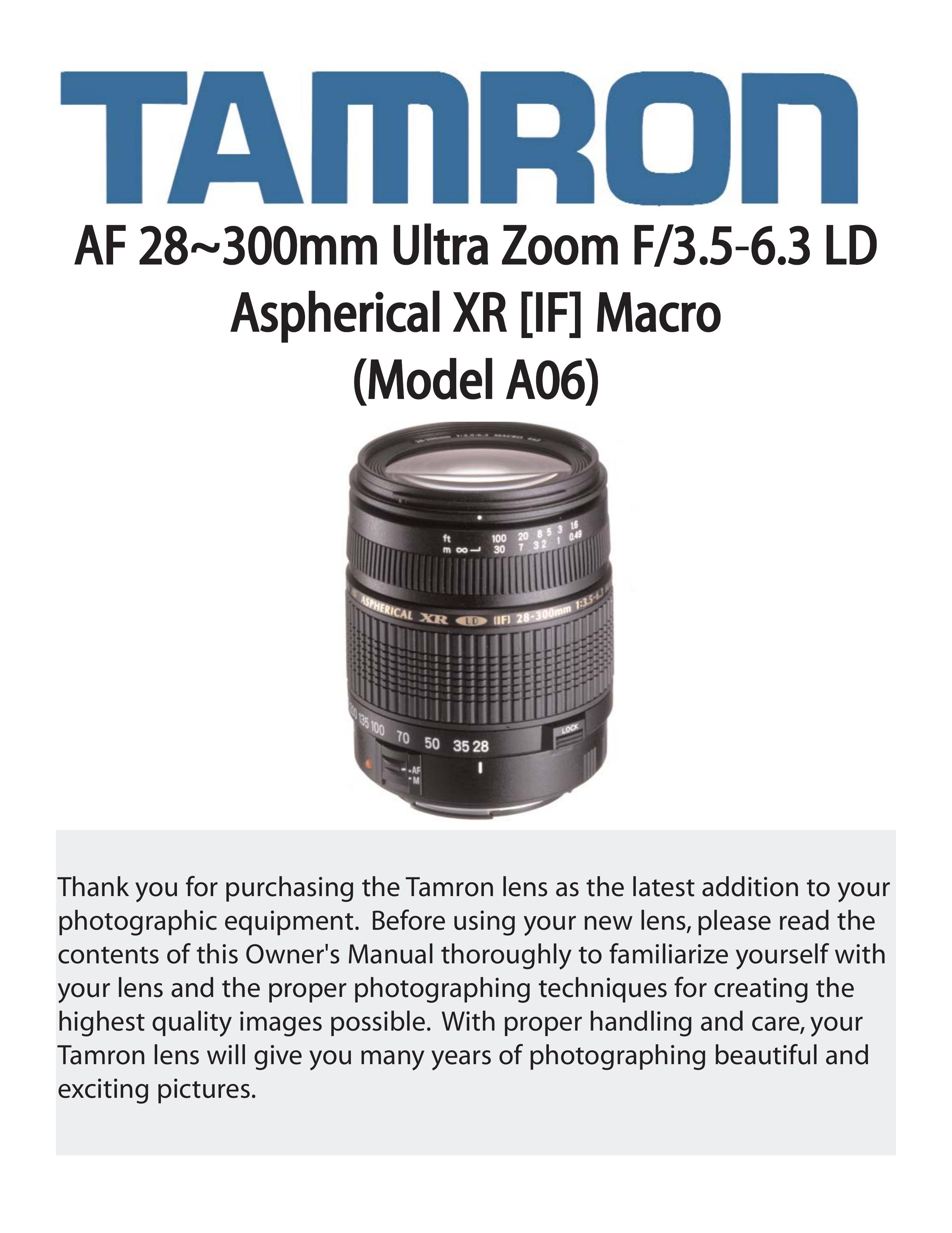 Tamron AF061N700 Camera Lens User Manual