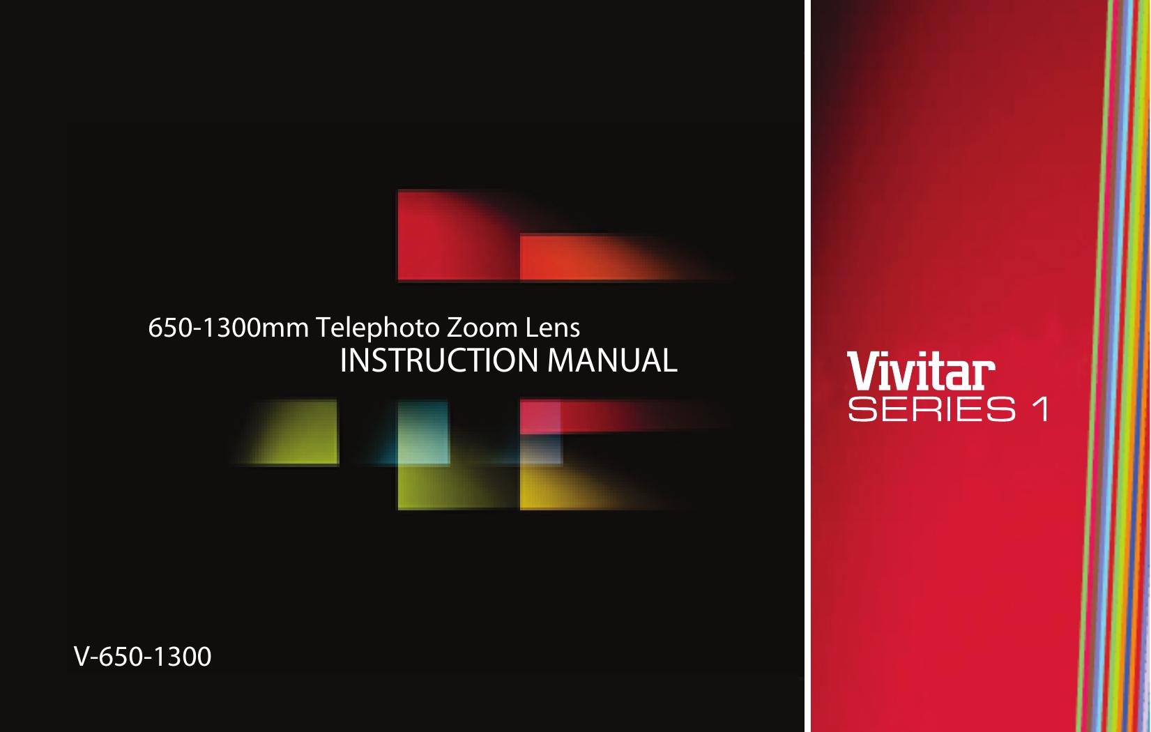 Vivitar V-650-1300 Camera Lens User Manual