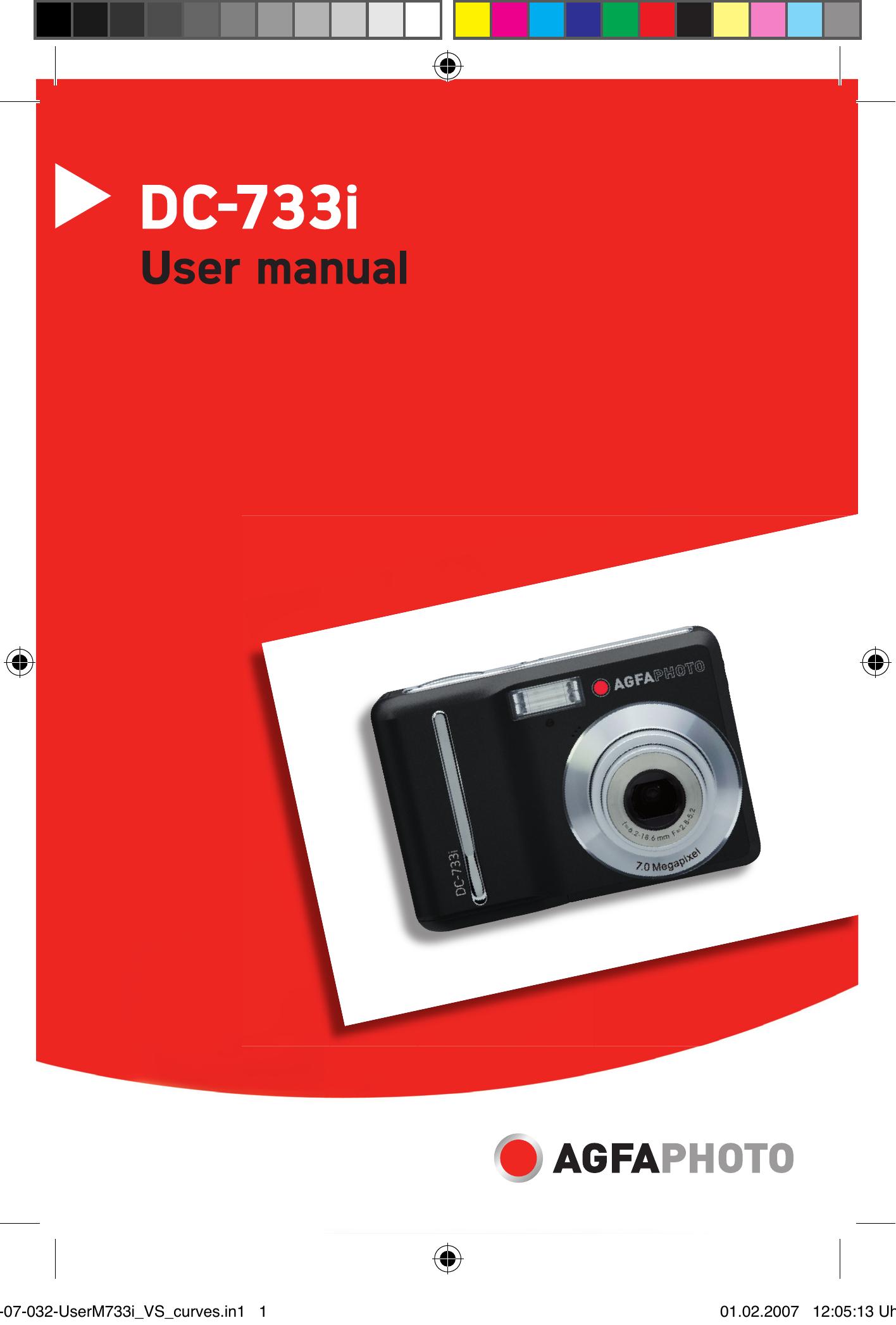 AGFA DC-733i Digital Camera User Manual