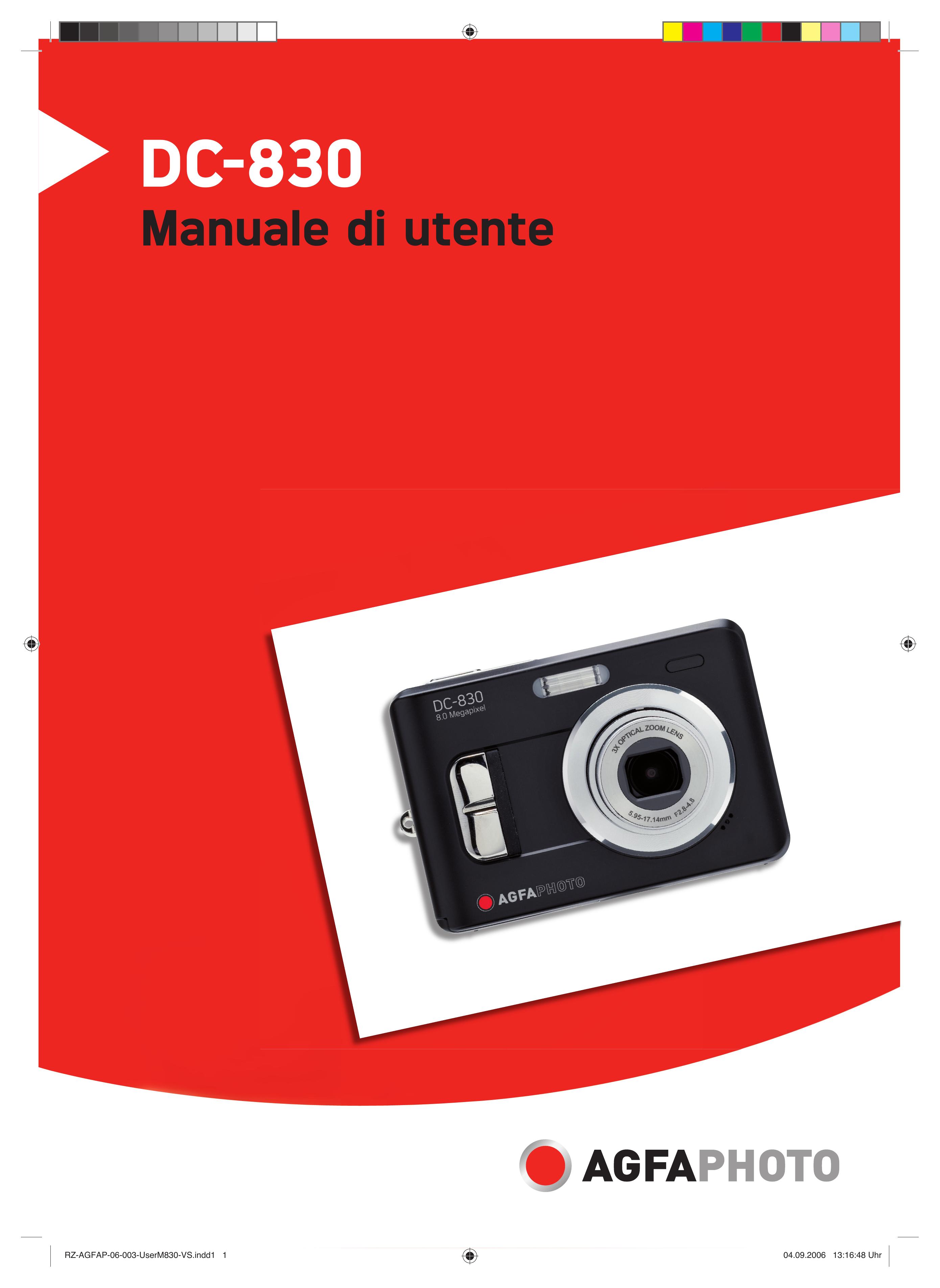 AGFA DC-830 Digital Camera User Manual