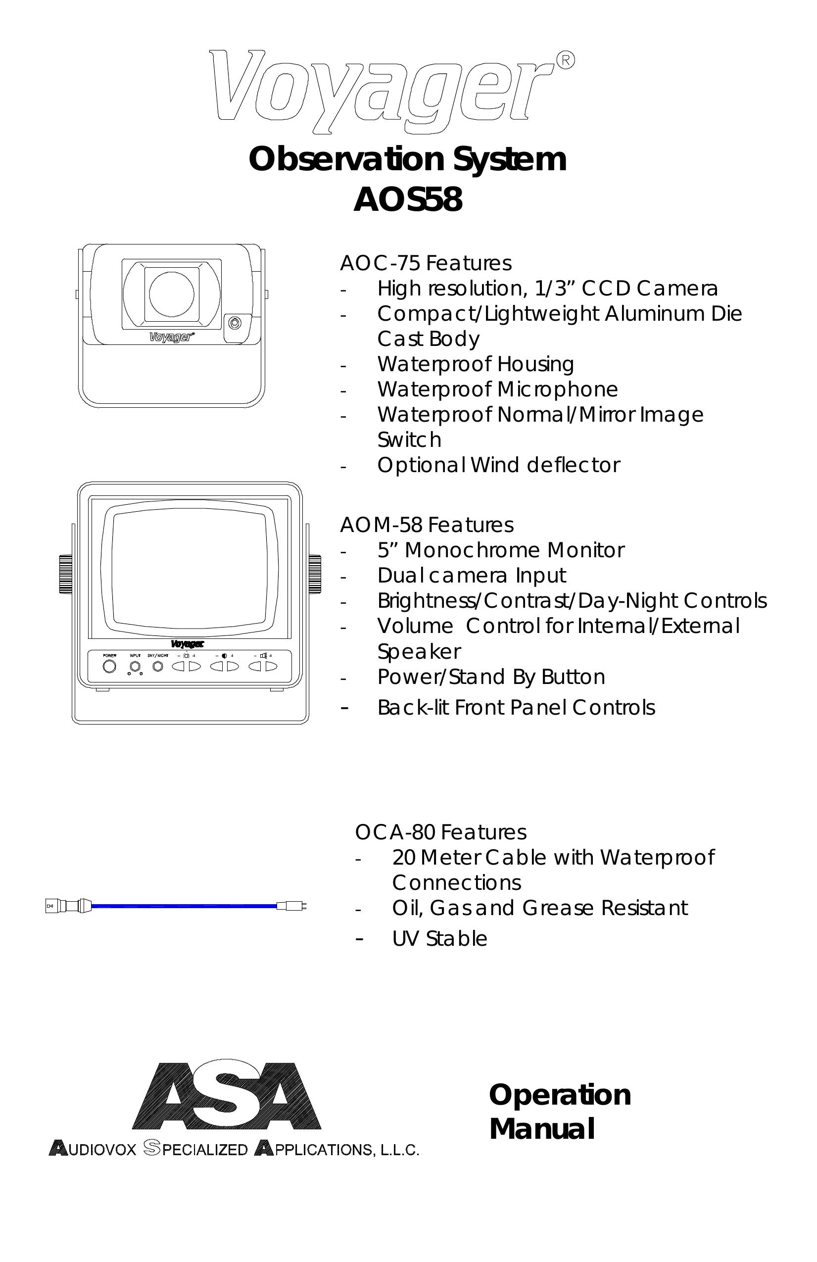 ASA Electronics AOS58 Digital Camera User Manual