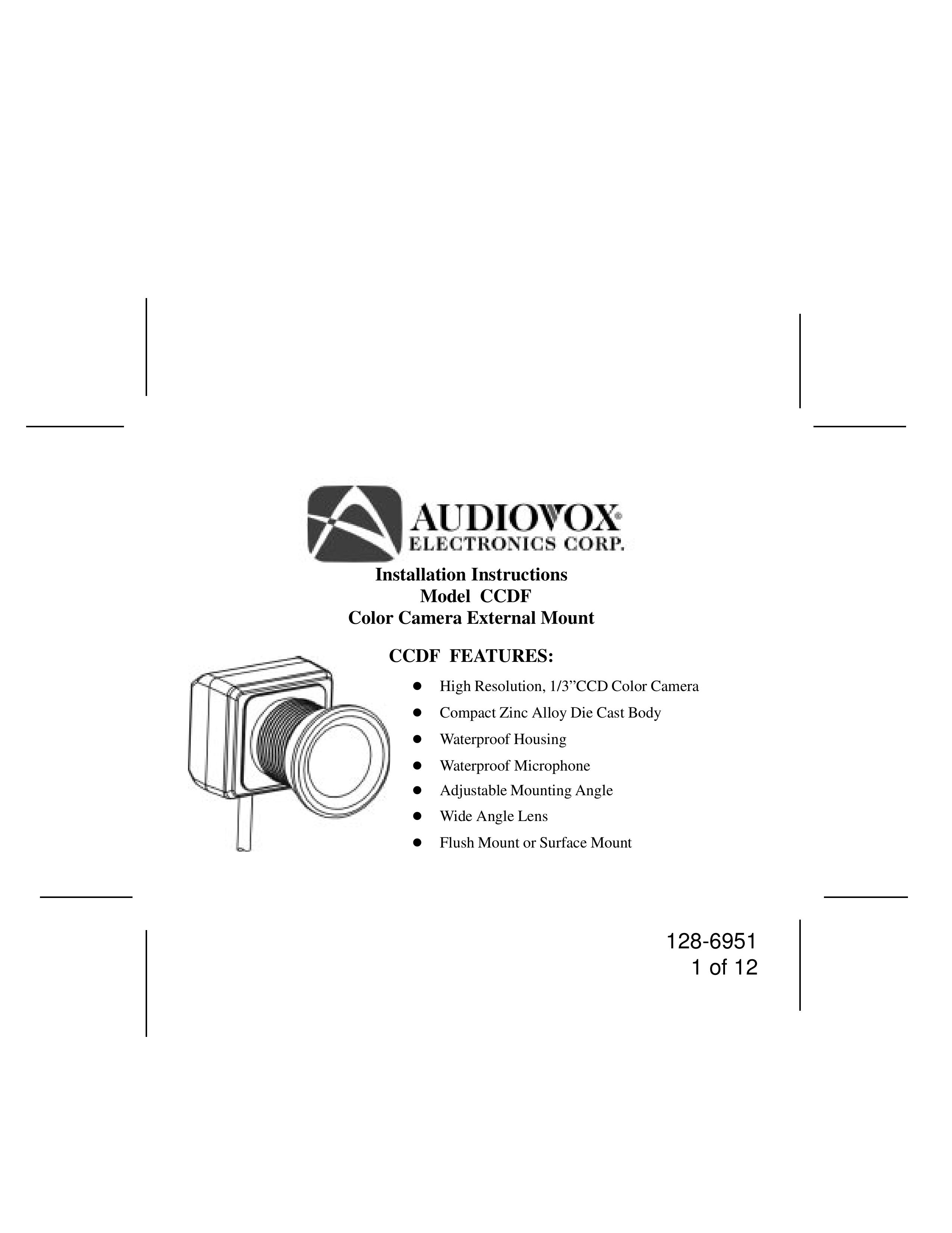 Audiovox CCDF Digital Camera User Manual
