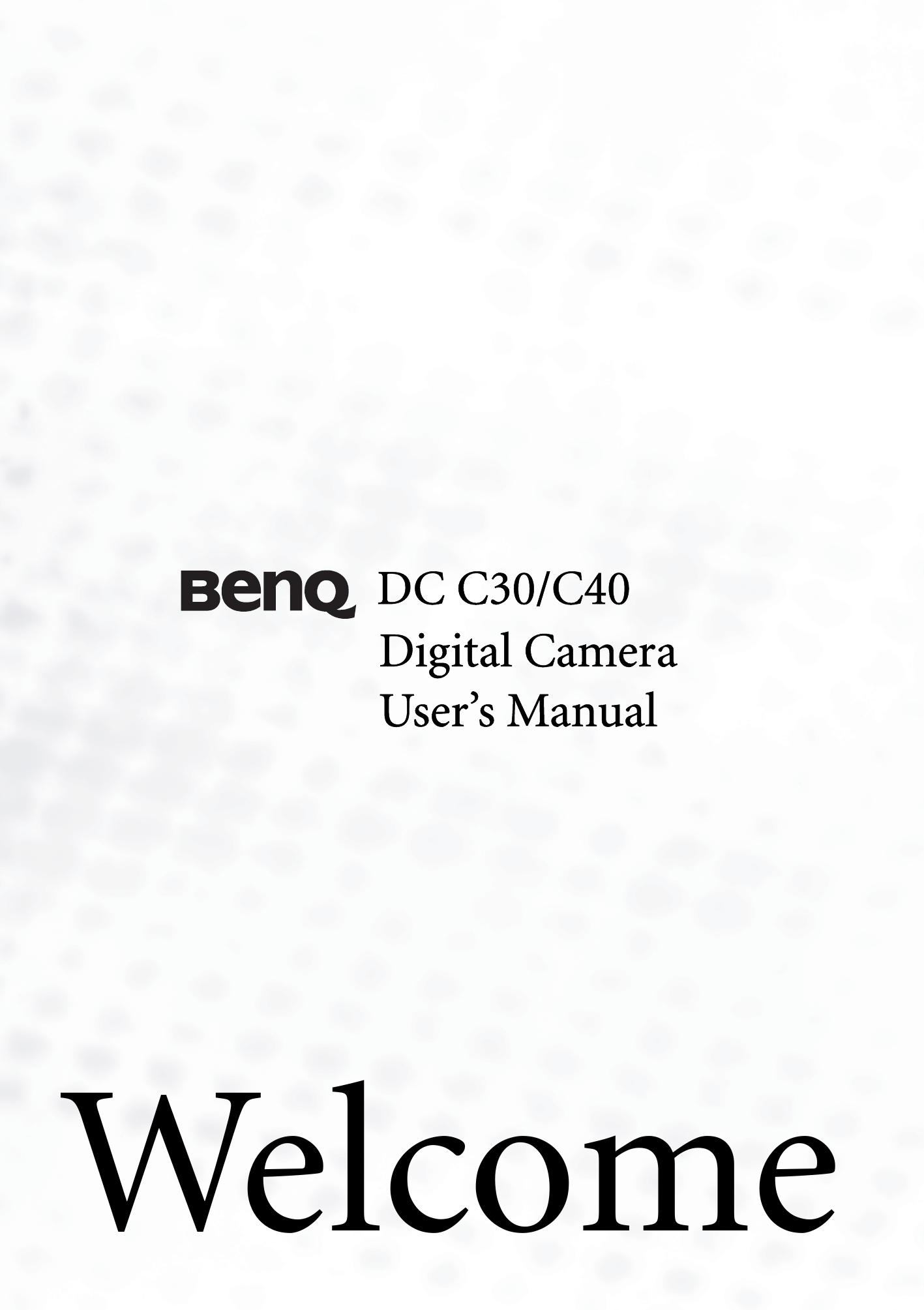BenQ DC C30 Digital Camera User Manual