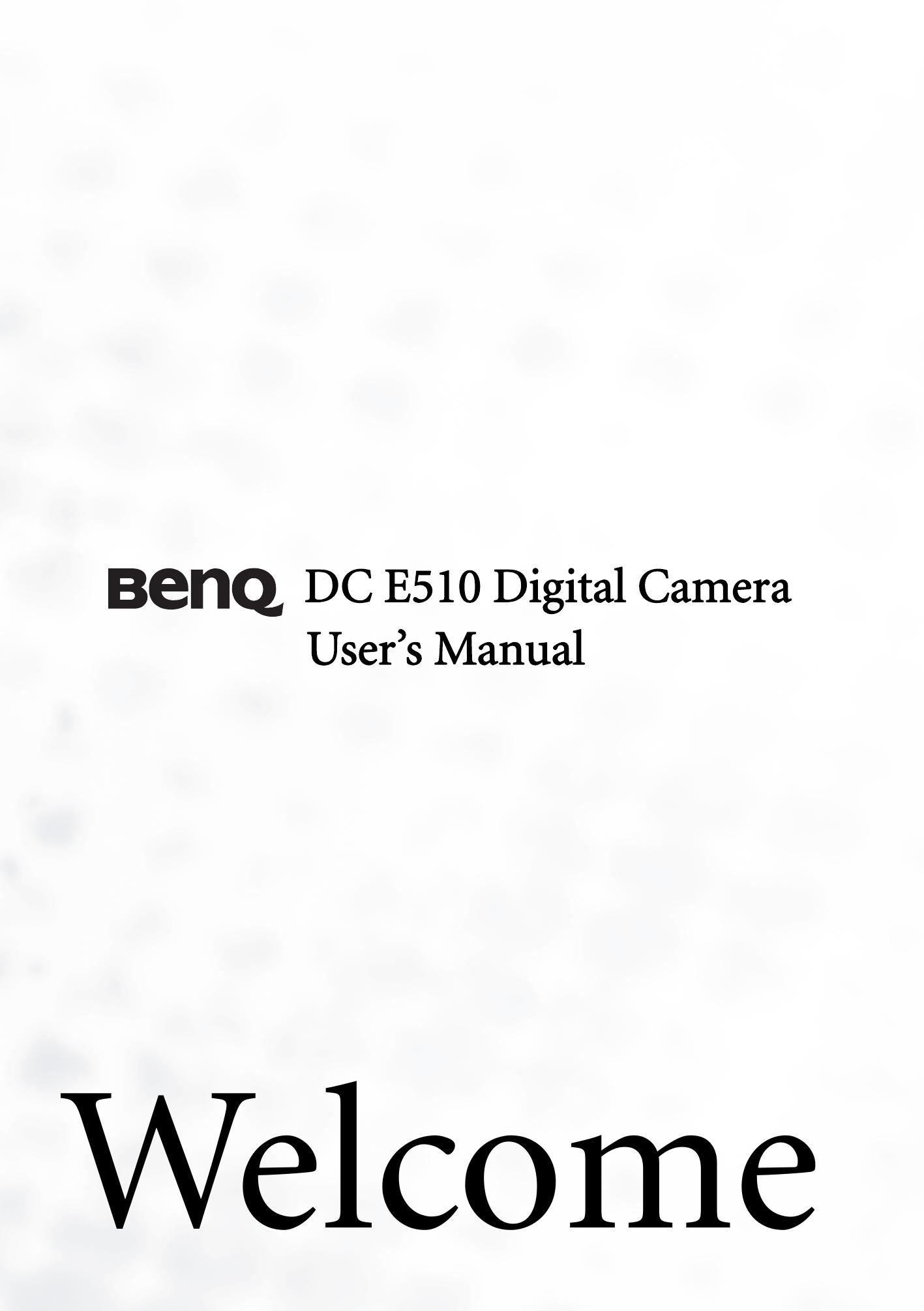 BenQ DC E510 Digital Camera User Manual