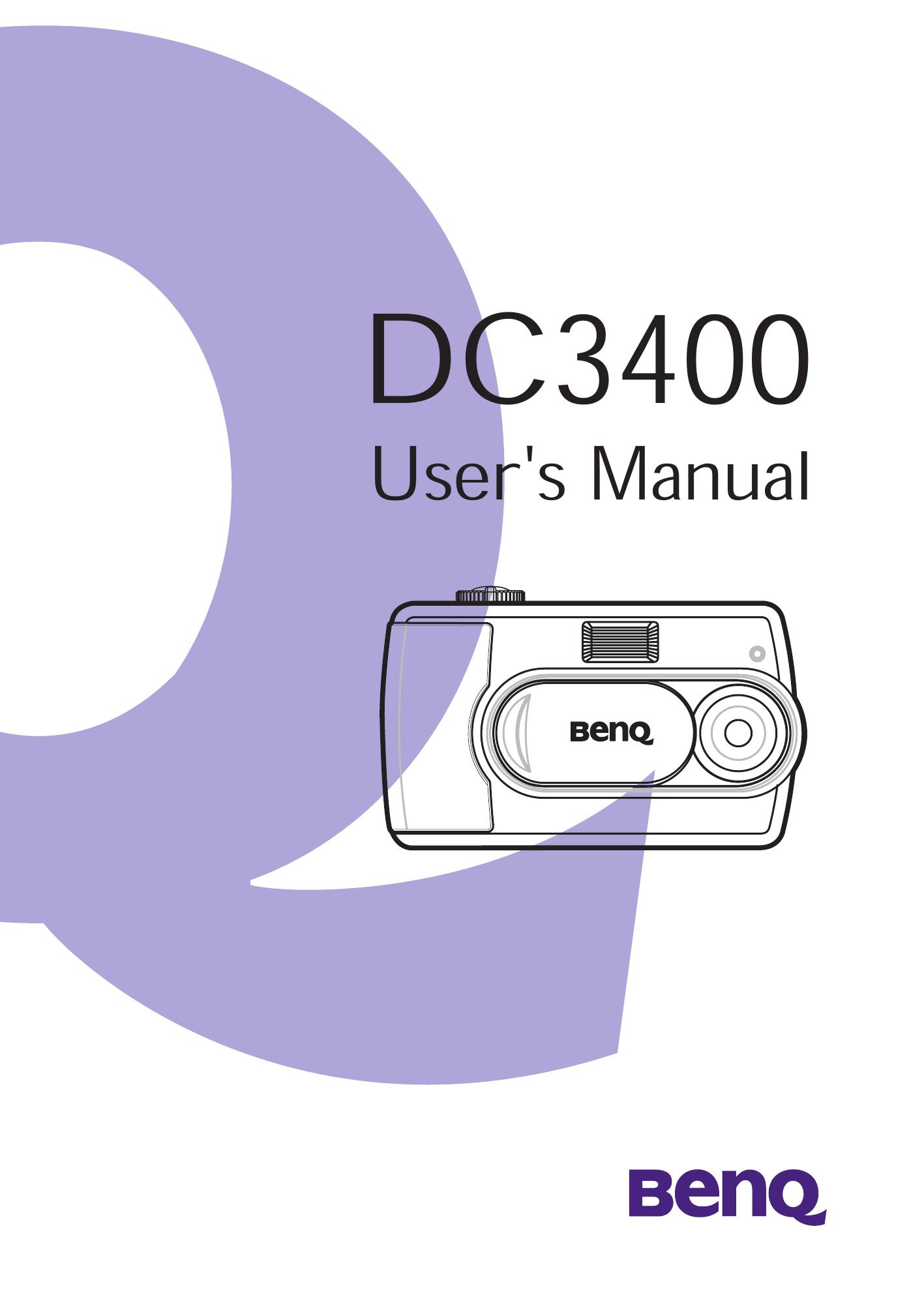BenQ DC3400 Digital Camera User Manual