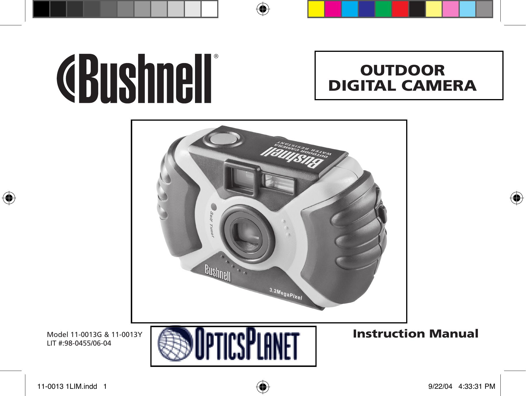 Bushnell 11-0013G Digital Camera User Manual