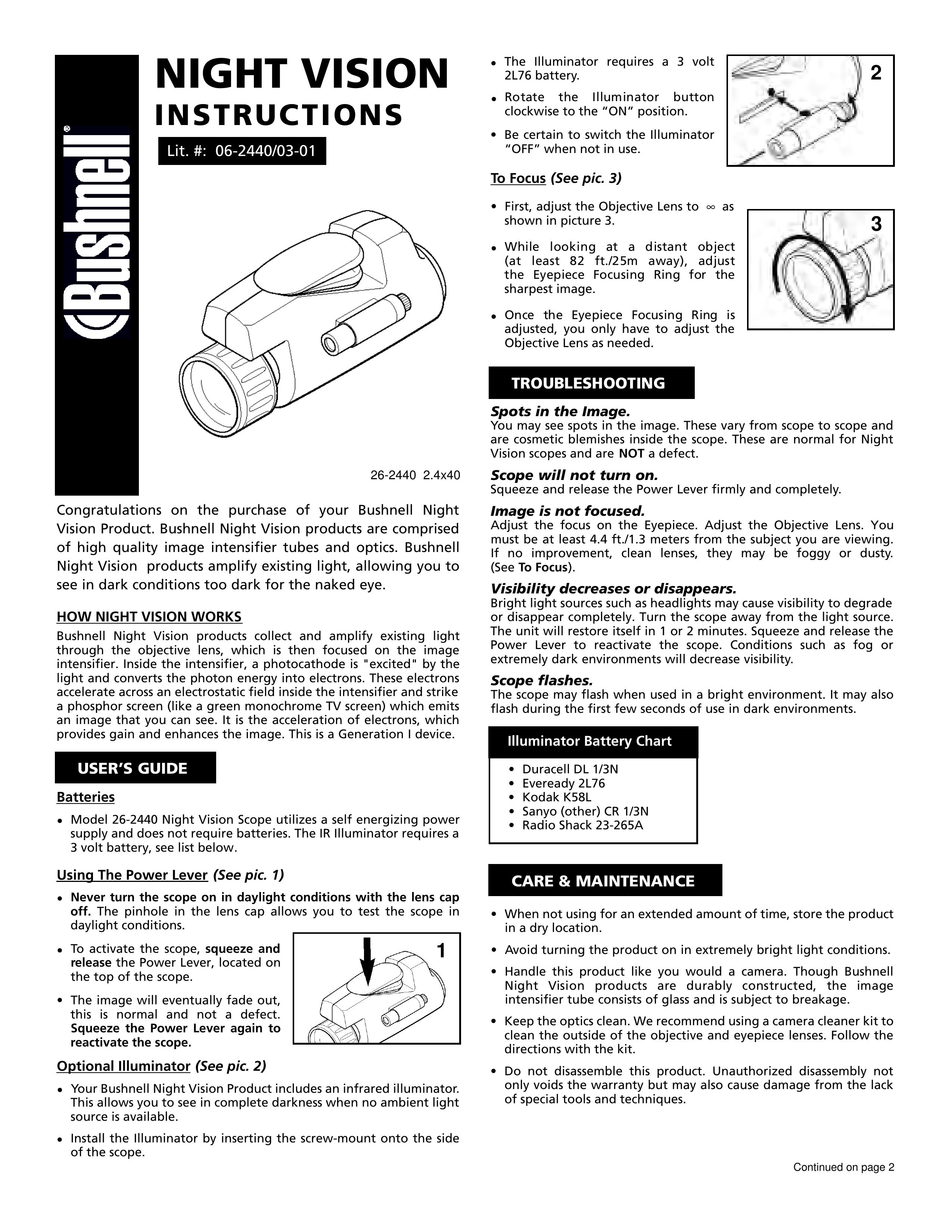 Bushnell 26-2440 Digital Camera User Manual