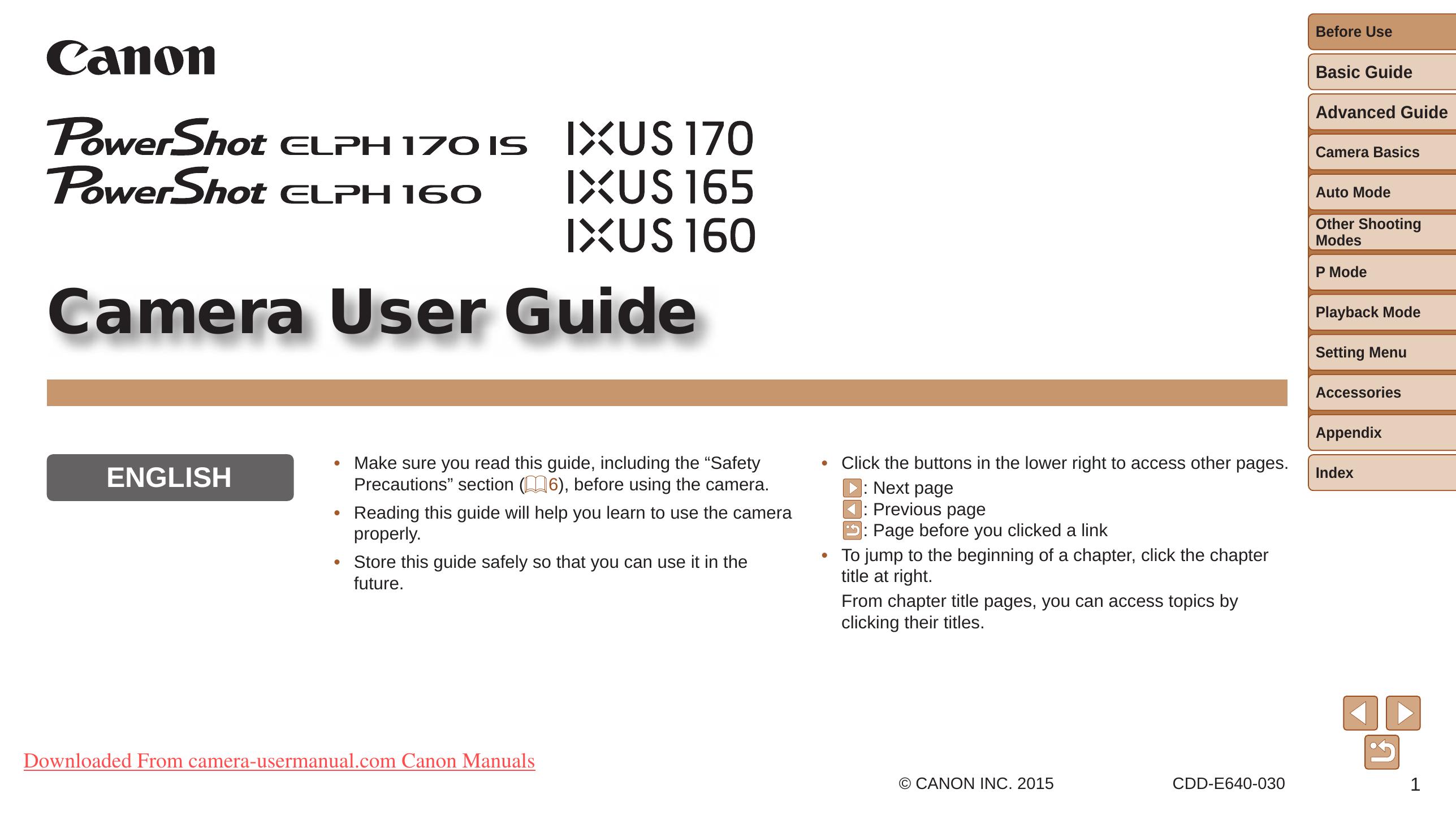Canon 0134C001 Digital Camera User Manual
