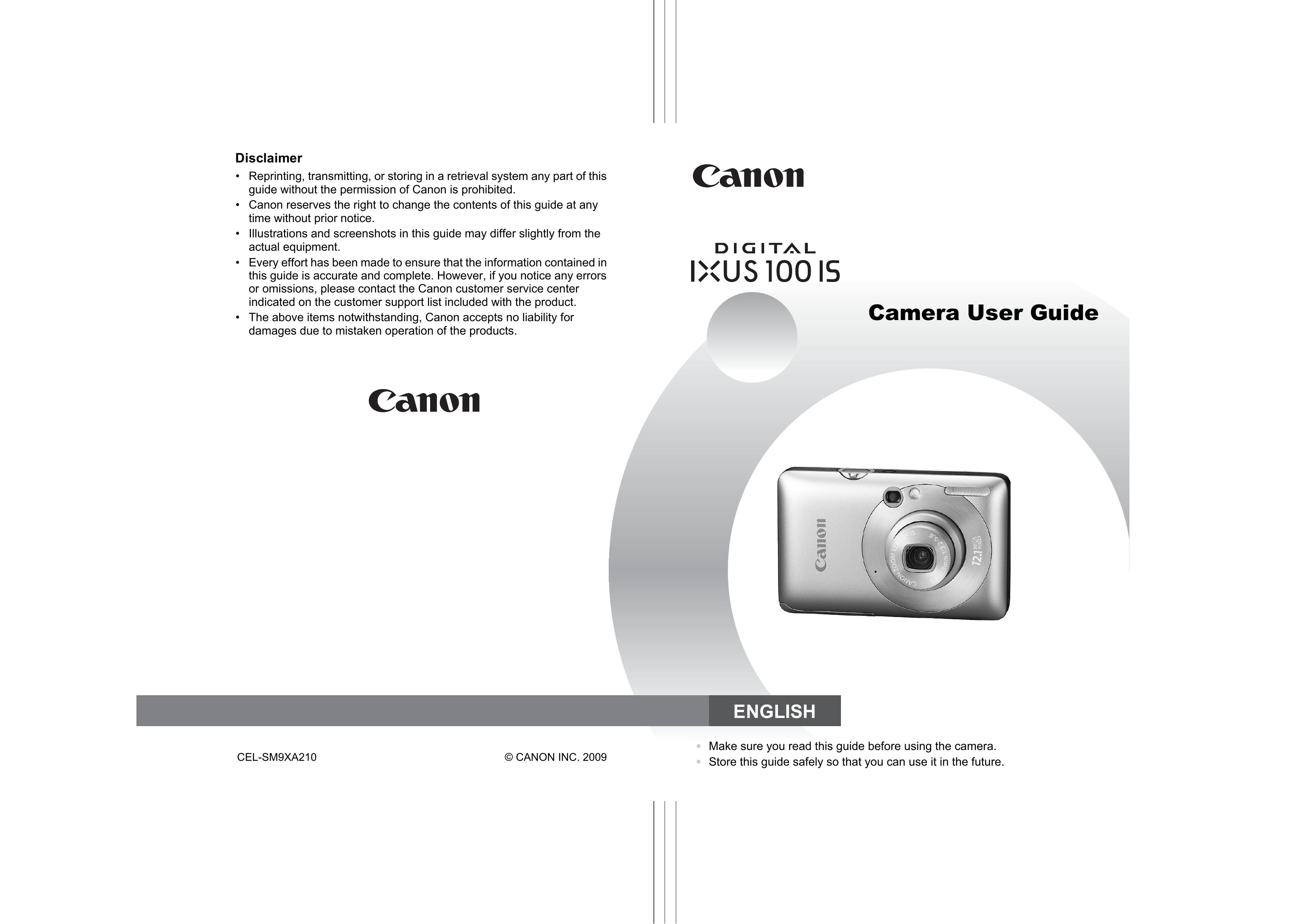 Canon 100 IS Digital Camera User Manual