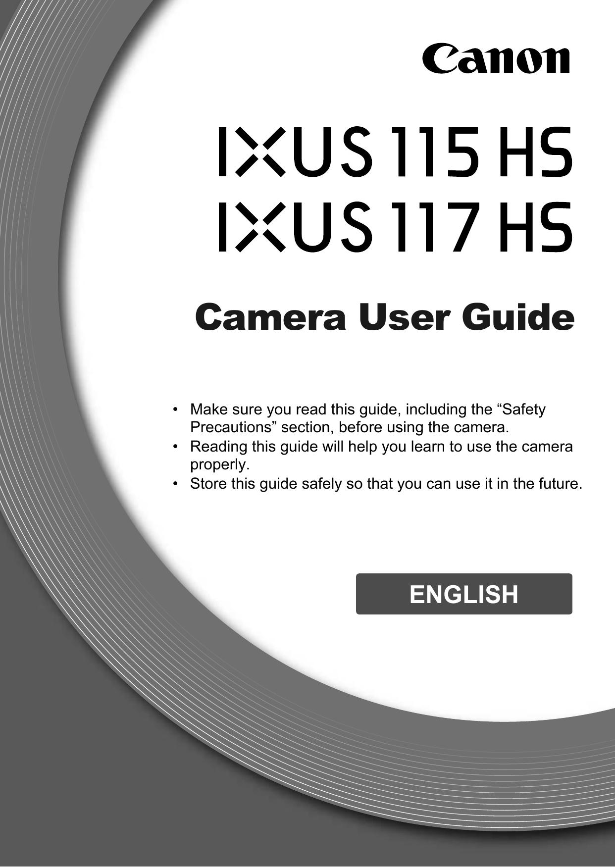 Canon 115 HS Digital Camera User Manual