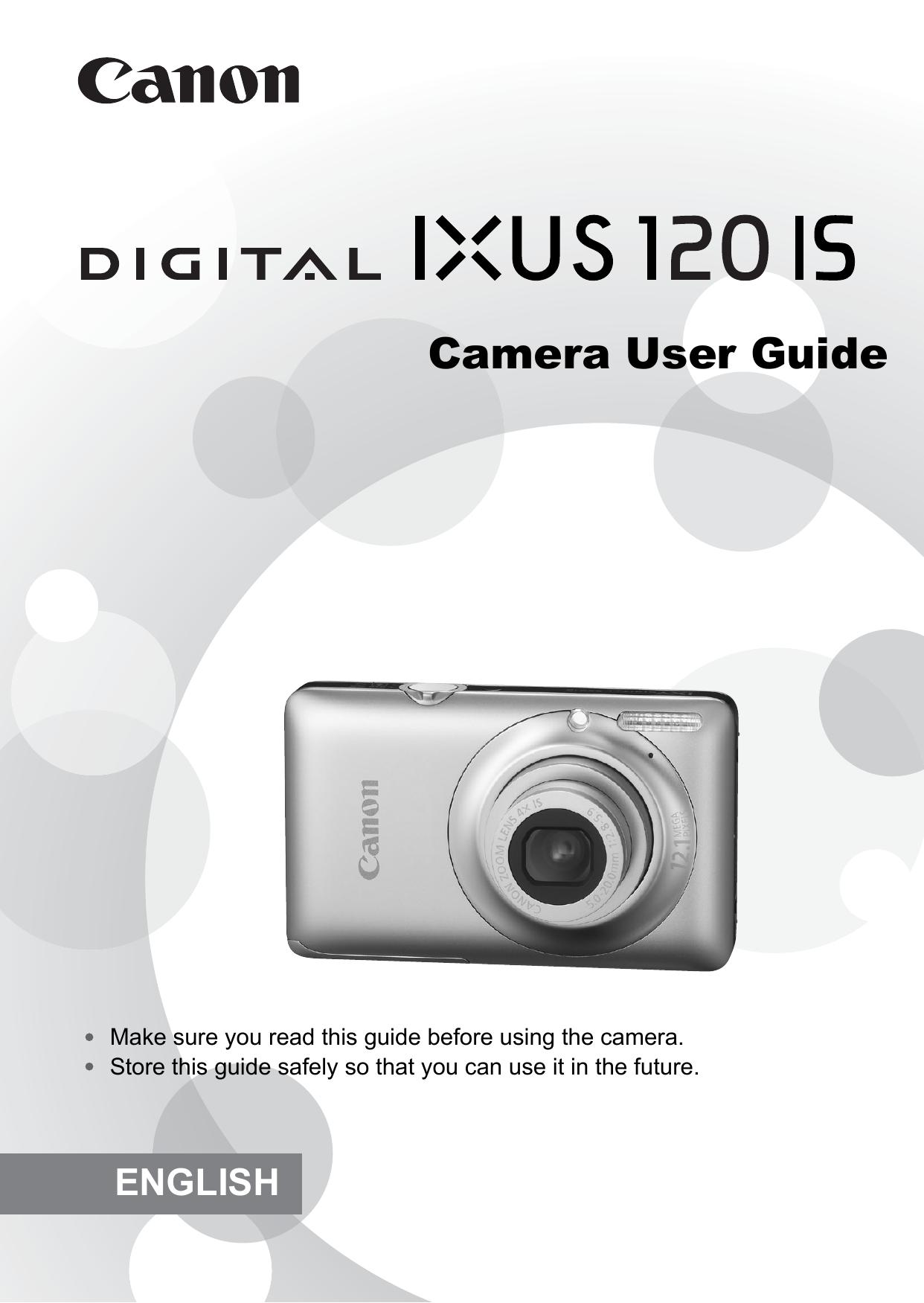 Canon 120 IS Digital Camera User Manual