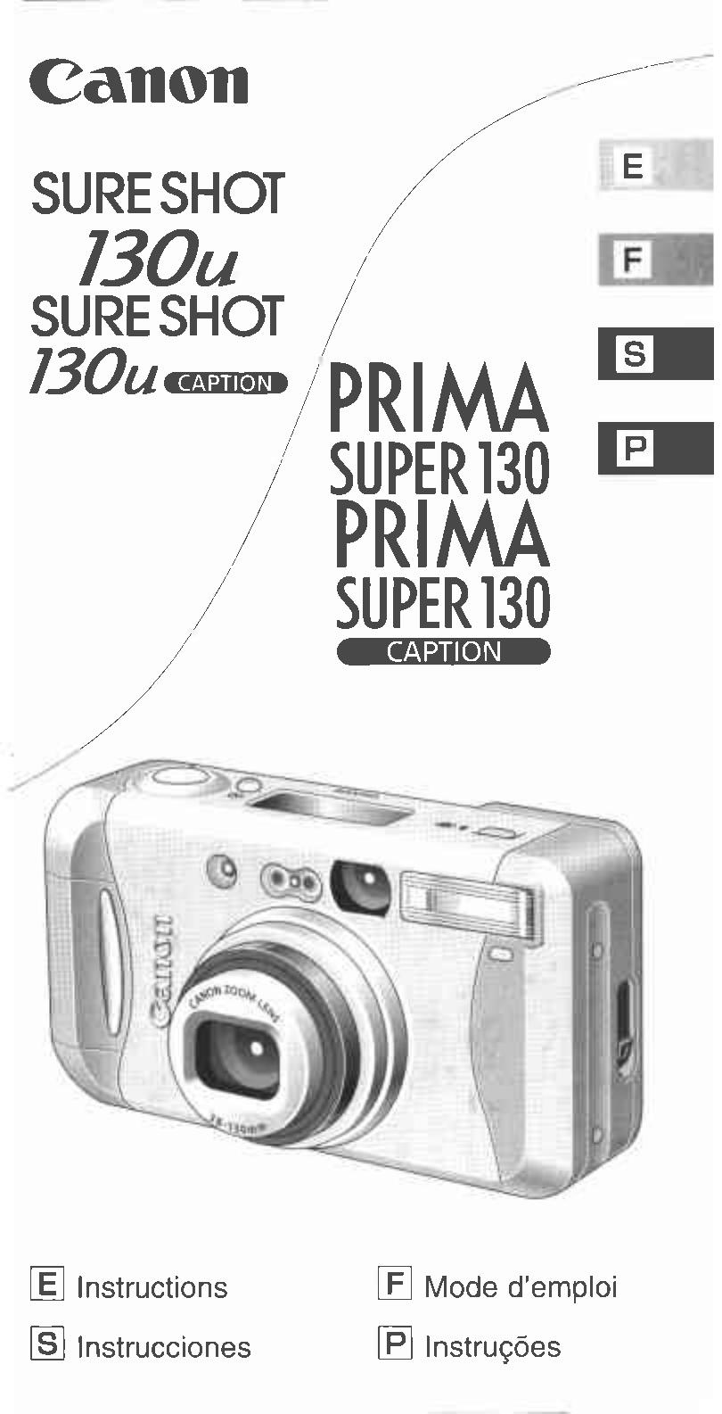 Canon 130u Digital Camera User Manual