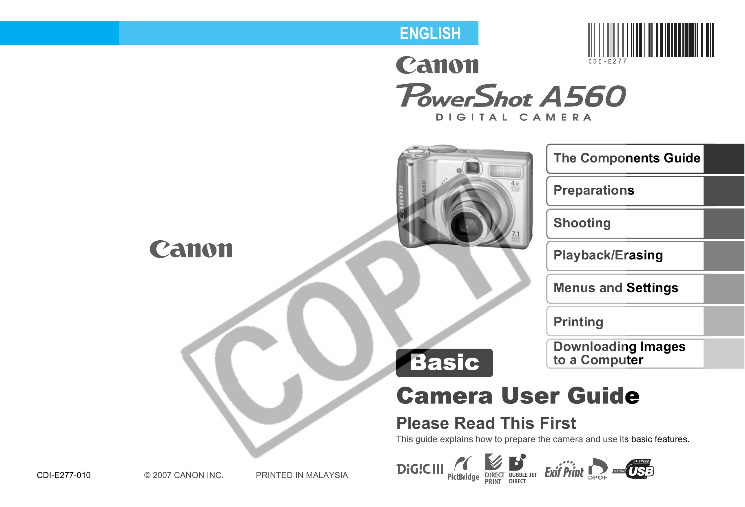 Canon 1774B001 Digital Camera User Manual