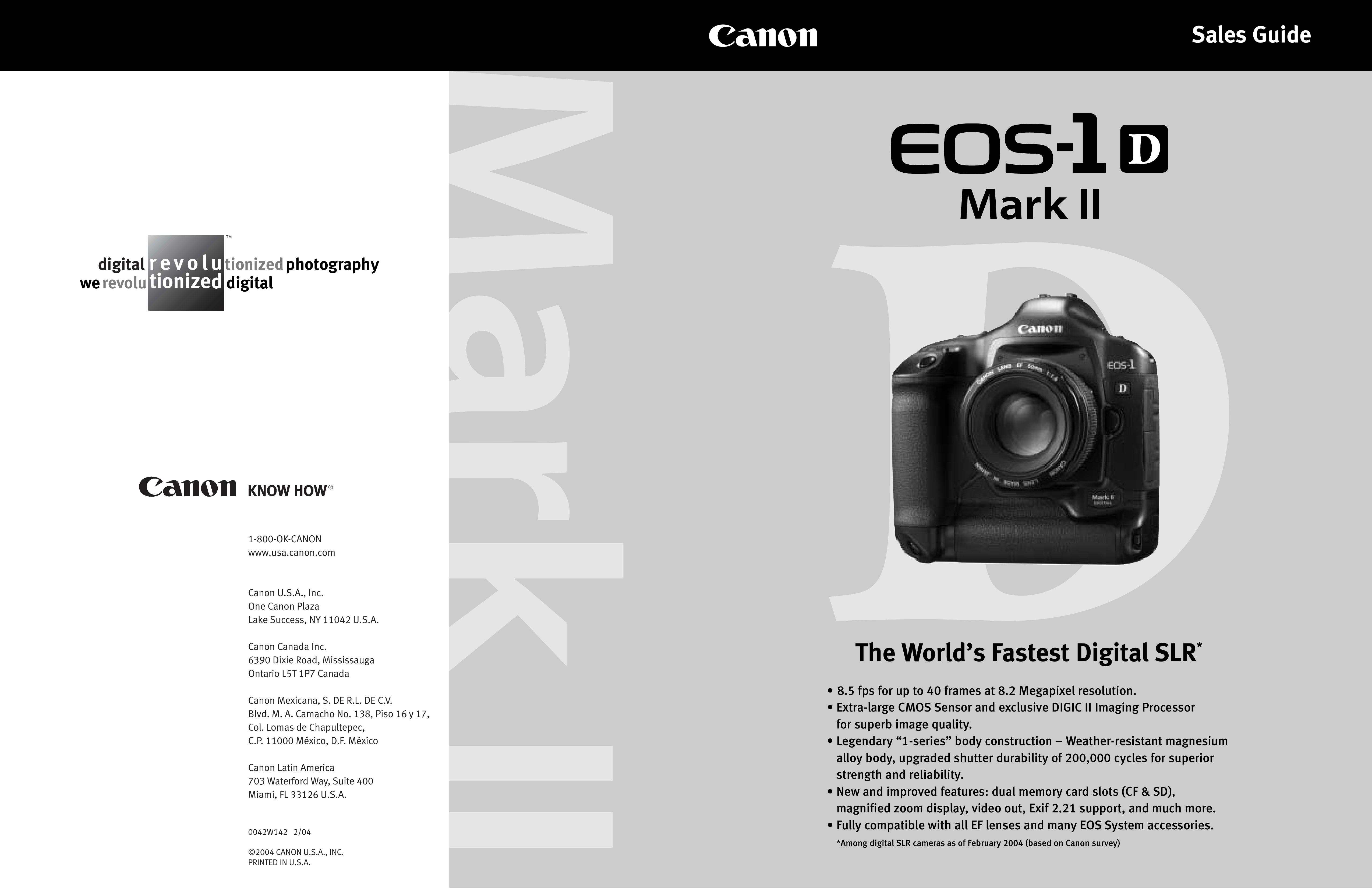 Canon 1D Digital Camera User Manual