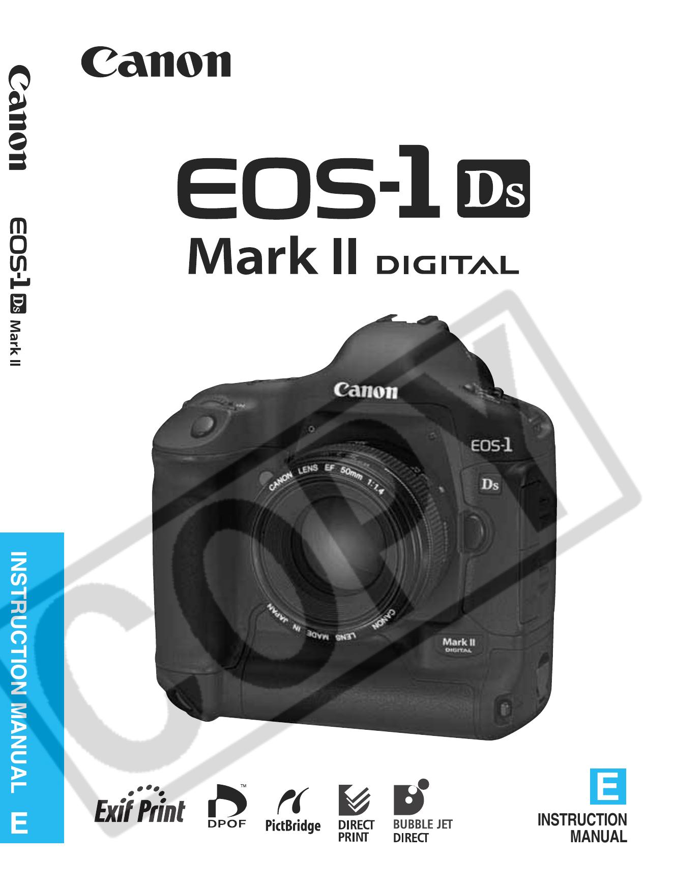 Canon 1Ds Digital Camera User Manual
