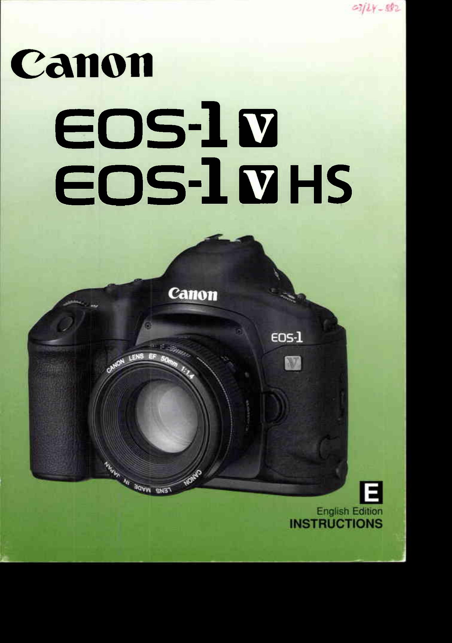 Canon 1V Digital Camera User Manual