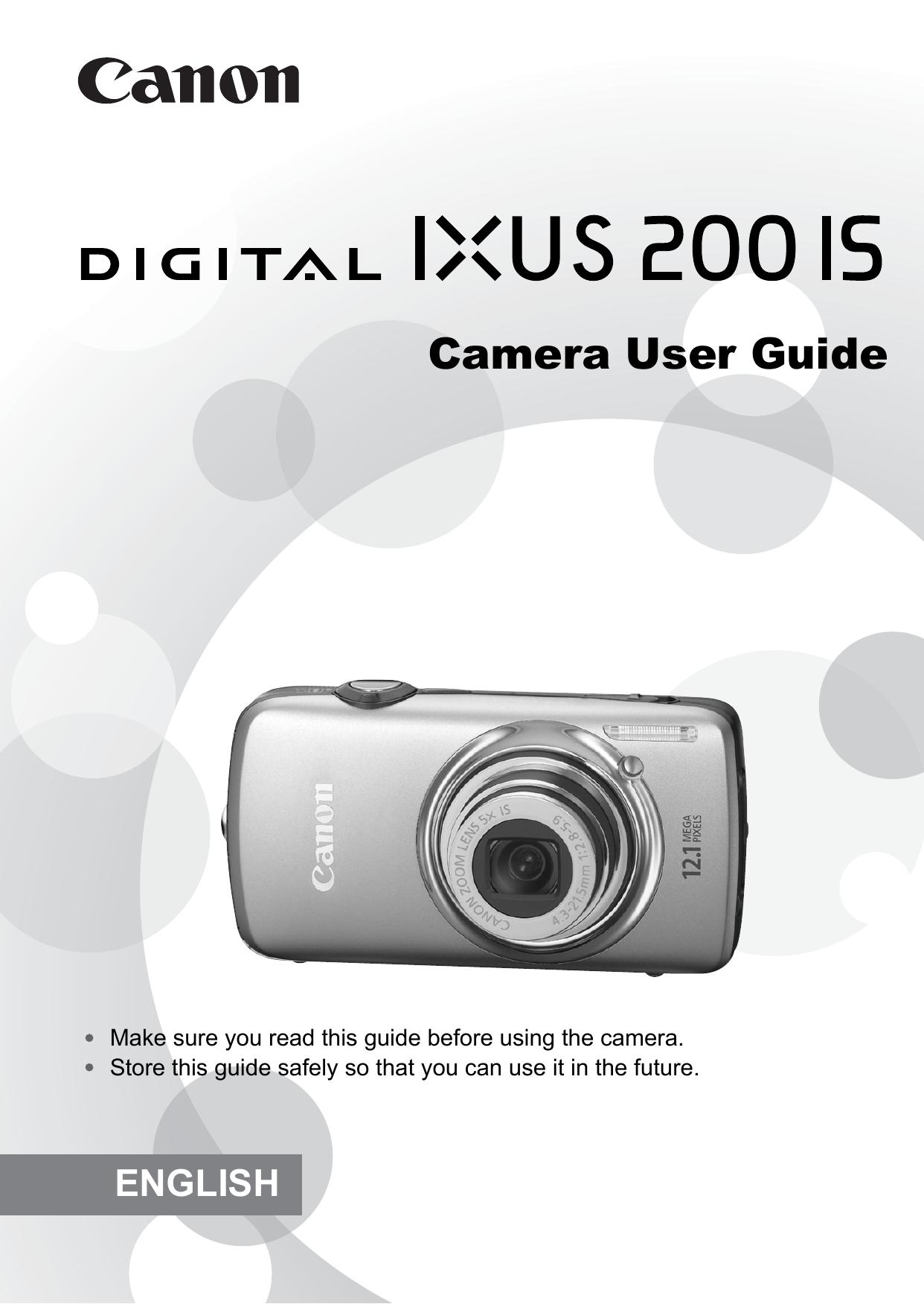 Canon 200 IS Digital Camera User Manual