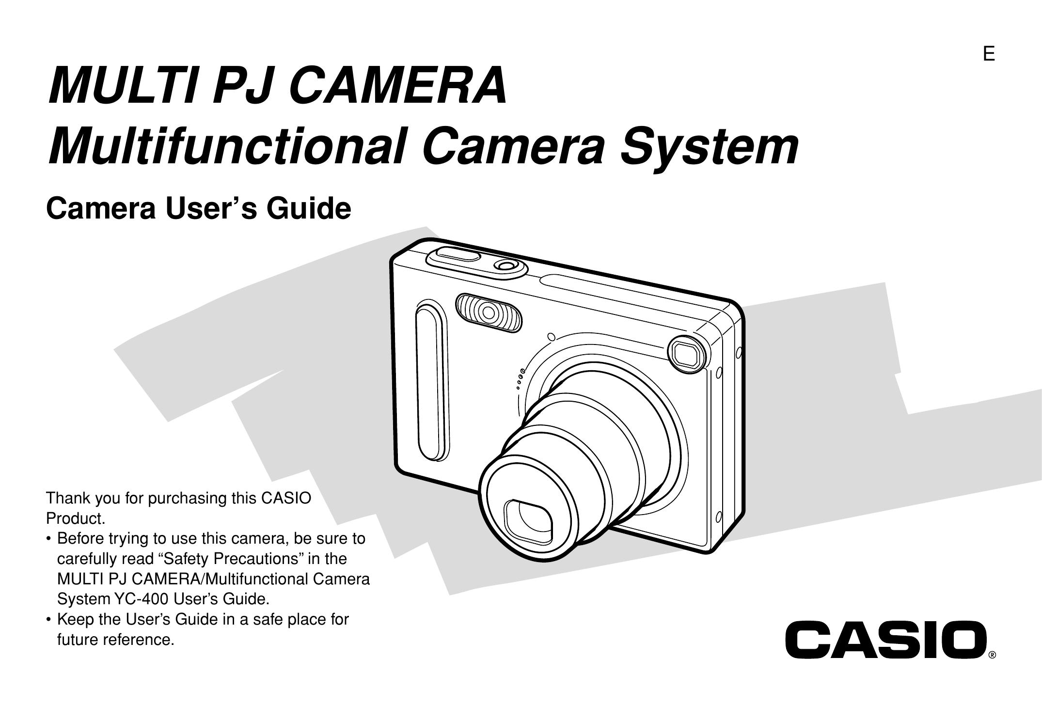 Casio E MULTI PJ CAMERA Multifunctional Camera System Digital Camera User Manual