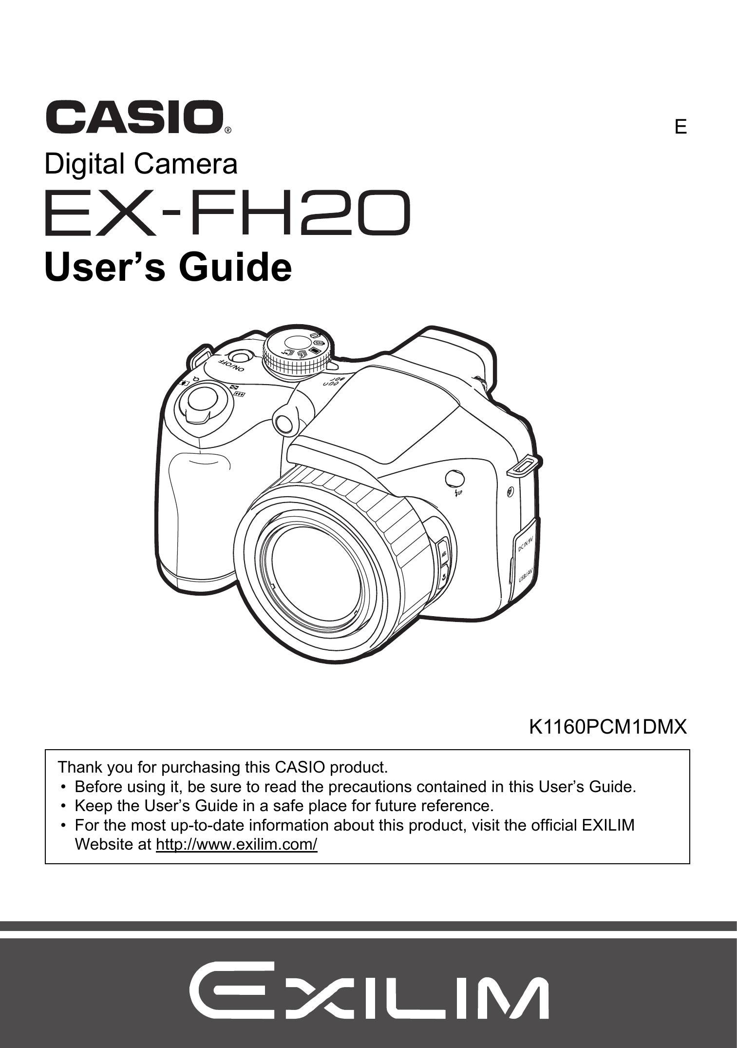 Casio EX-FH20 Digital Camera User Manual