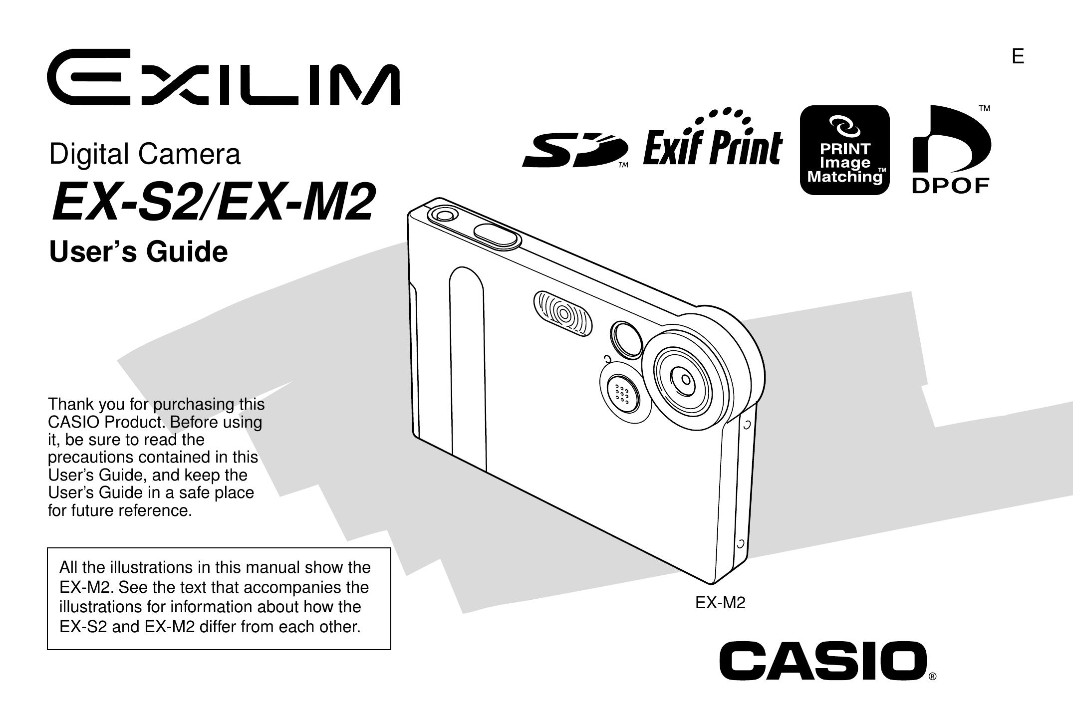 Casio EX-M2 Digital Camera User Manual